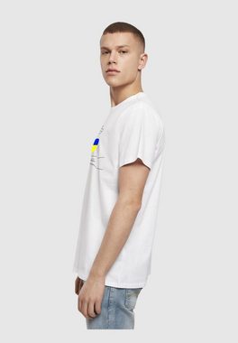 Merchcode T-Shirt Merchcode Herren Peace - 2 Hand Heart White Basic T-Shirt (1-tlg)