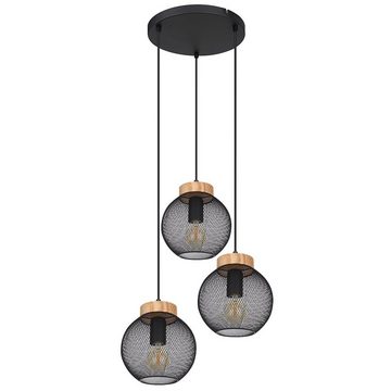 Globo Pendelleuchte, Leuchtmittel nicht inklusive, Pendelleuchte Deckenlampe hängend Vintage Hängeleuchte schwarz Metall