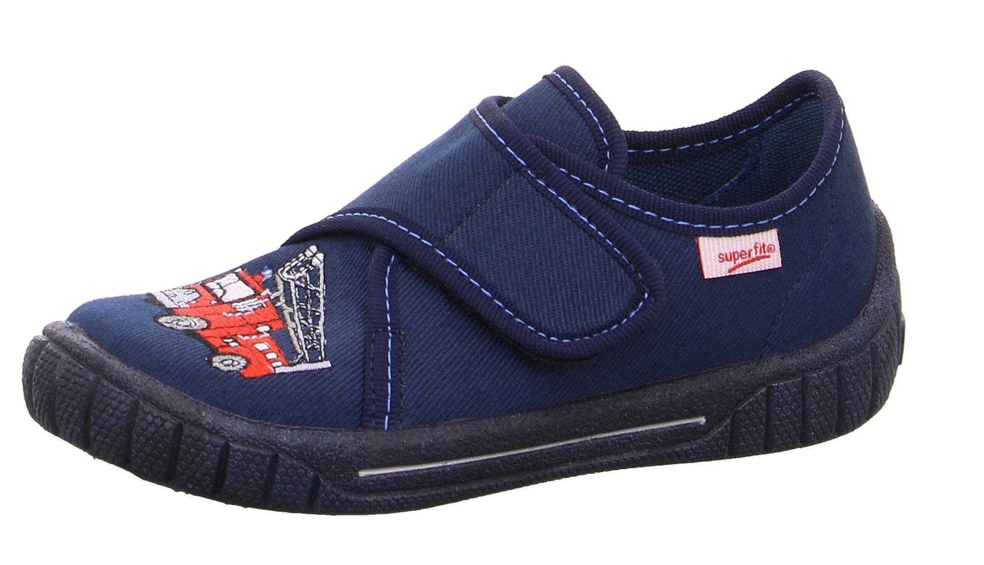 Superfit Bill WMS: Mittel Hausschuh Kindergarten Schuh im Jeans-Look, Größenschablone zum Download
