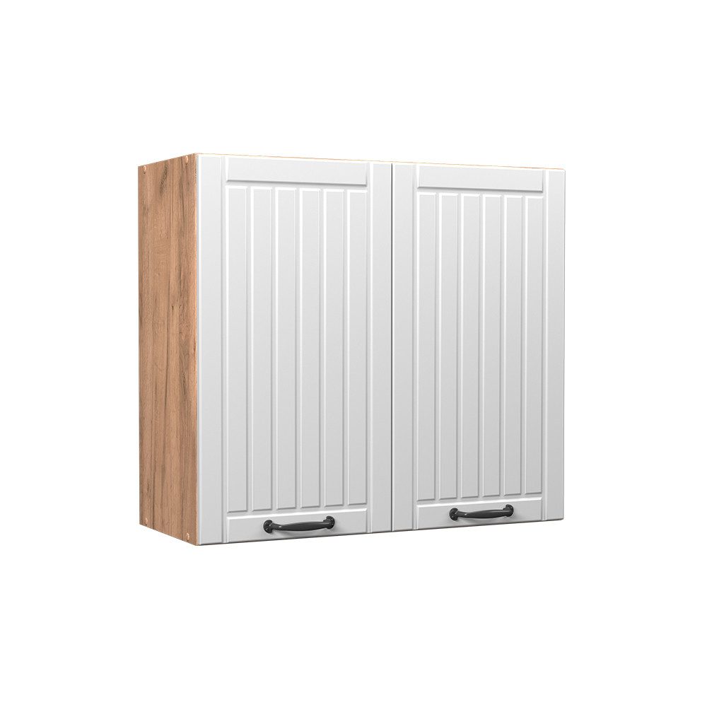 Vicco Glashängeschrank Fame-Line, Weiß Landhaus/Goldkraft Eiche, günstig online kaufen