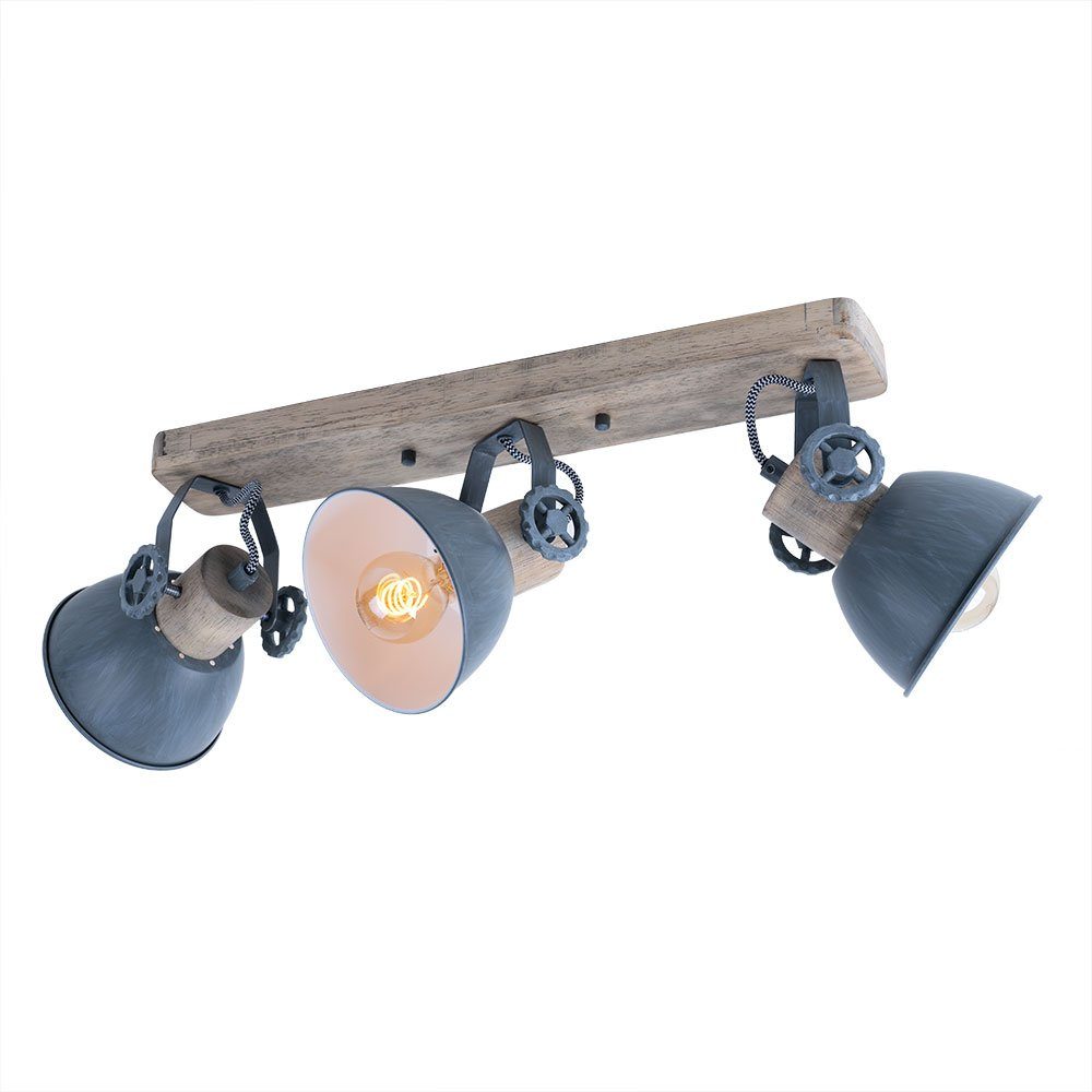 Leuchtmittel Steinhauer nicht LED LIGHTING Holz Grau inklusive, Spots Deckenleuchte, bewegliche Leuchte Zimmer Strahler Wohn Lampe Decken