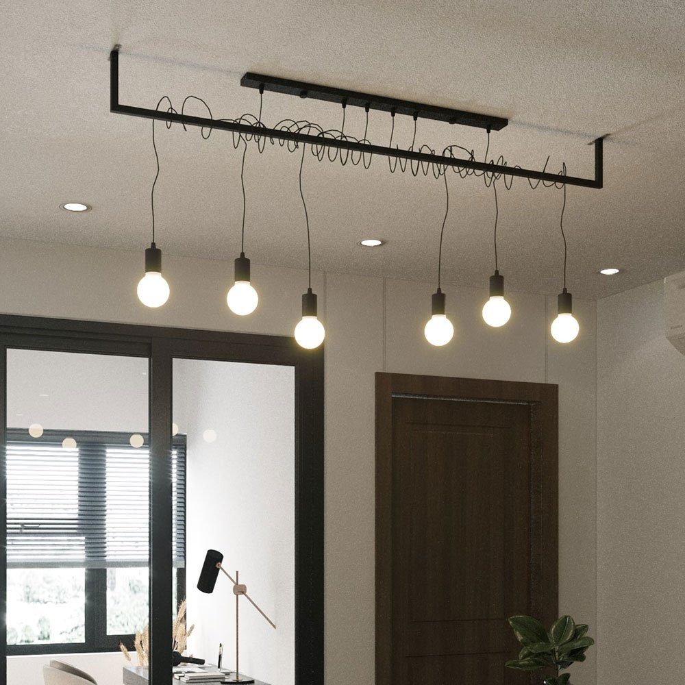 Farbwechsel, Lampen Hängelampe schwarz Leuchtmittel Balken inklusive, Pendelleuchte, Hängelampe etc-shop LED Warmweiß, Höhenverstellbar