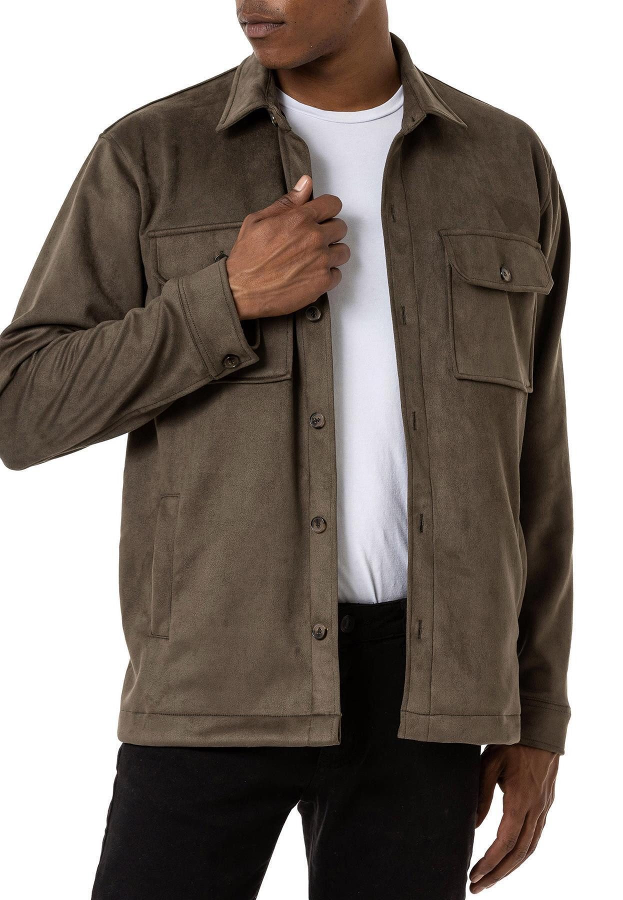 RedBridge Hemdjacke Wildleder-Look mit Brusttaschen Pflegeleicht günstig online kaufen