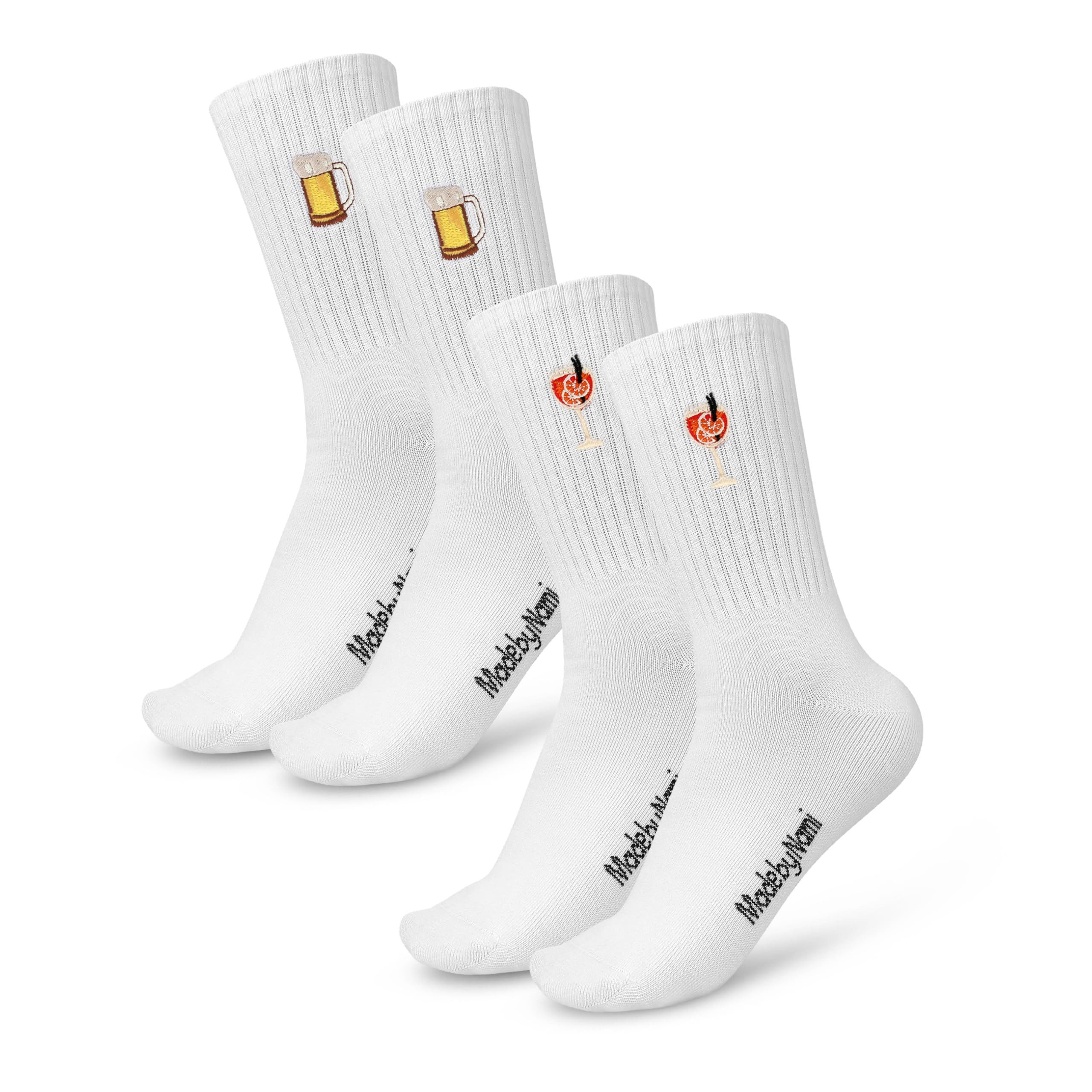 Made by Nami Socken Lustige Socken Damen & Herren mit Motiv Aperol Spritz & Bier (Set, 2 Paar) Festival Accessoires