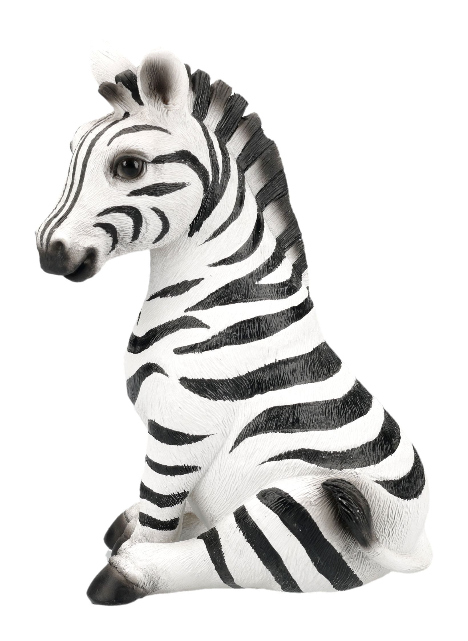 Figuren Shop GmbH Tierfigur Zebra Fohlen Figur – Safari Tierfigur Sammler Statue 14,5 cm Dekofigur
