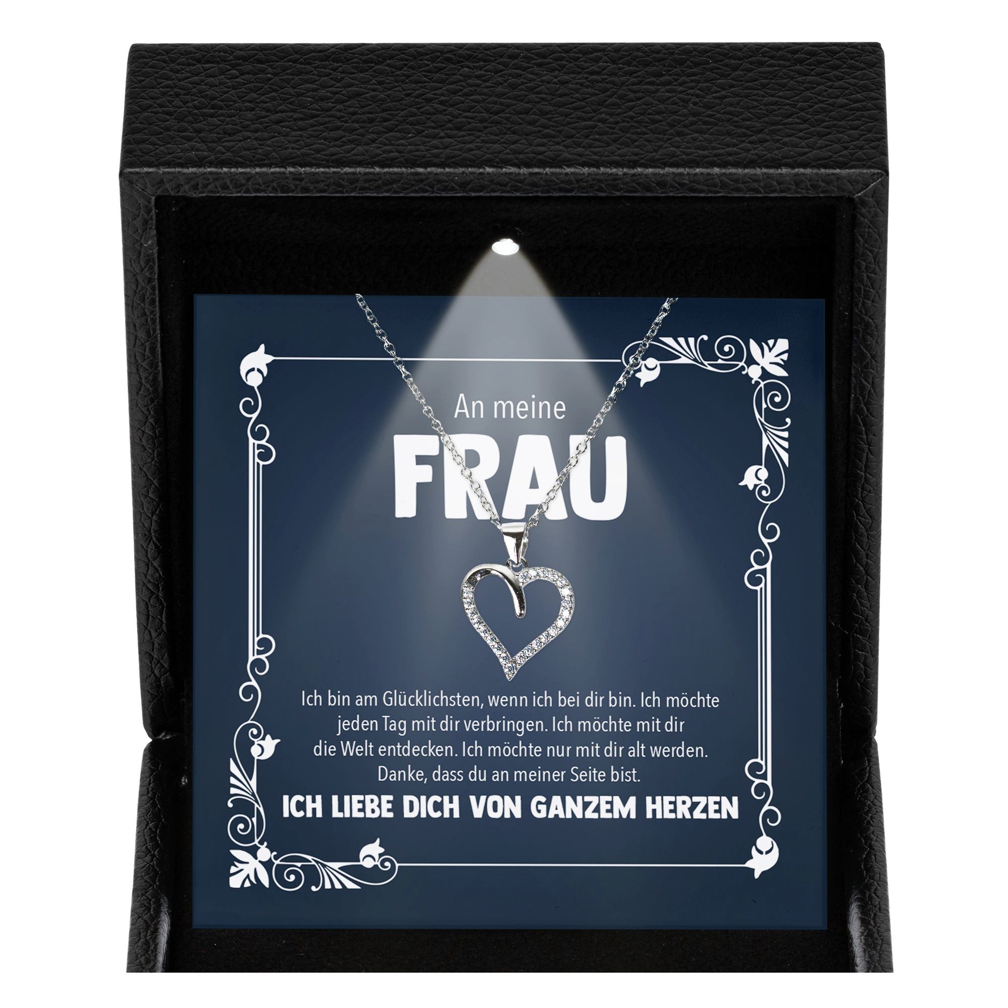 Valentinstagsgeschenk 22Feels Schmuckset Ehefrau Geschenk Hochzeitstag Frauen Schmuck Valentinstag Halskette (Geschenkset), Silber 925/000, Geschenkse