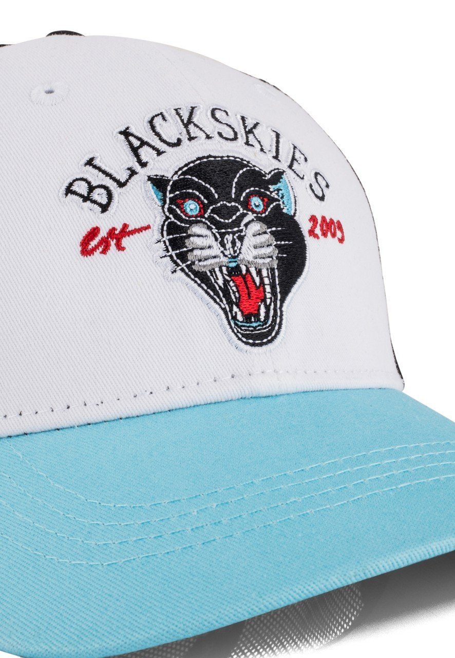 Blackskies Baseball Cap Traditional Tattoo Trucker Cap Panther Weiß-Schwarz-Blau