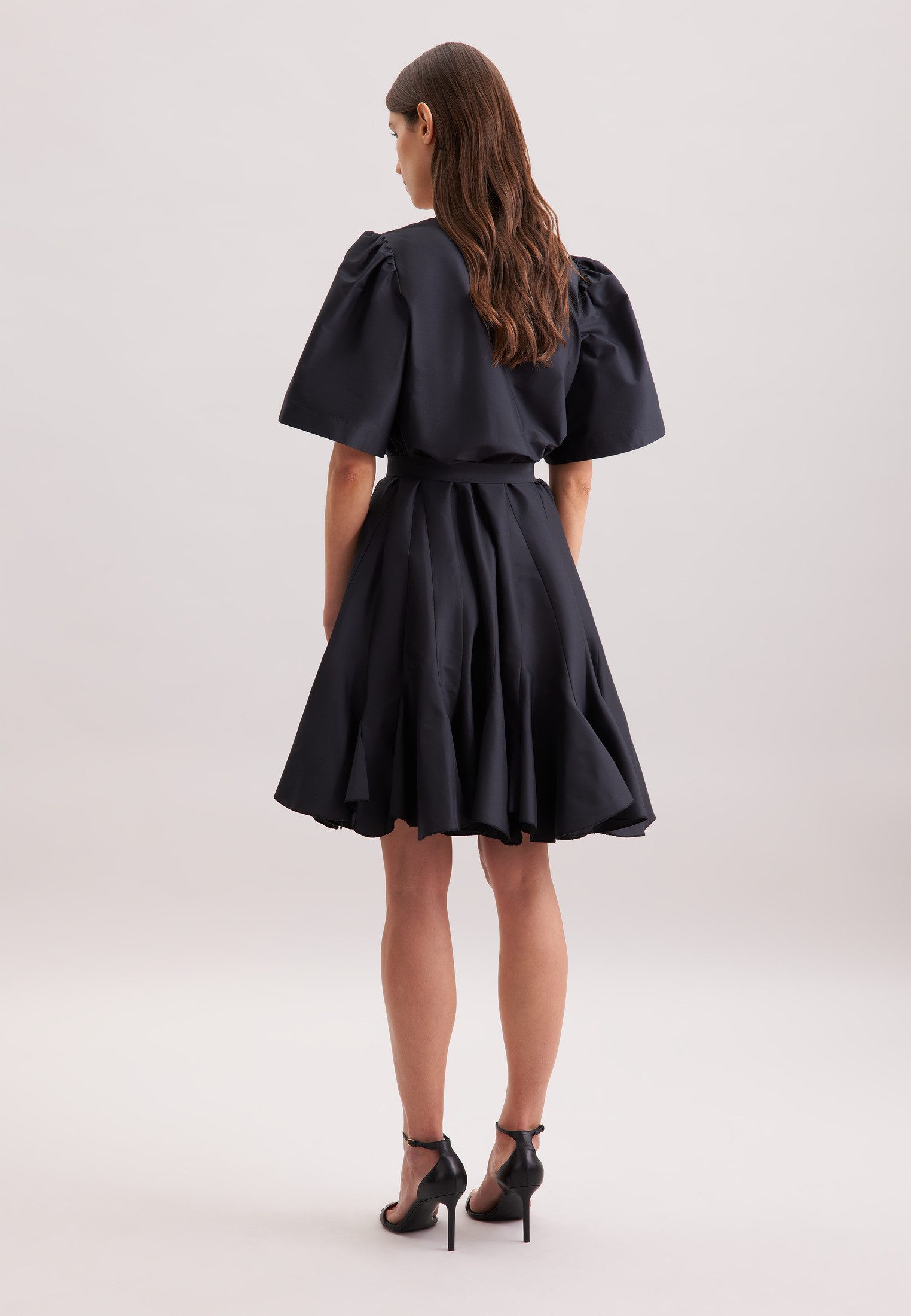 seidensticker Sommerkleid Schwarze Rose V-Neck Uni