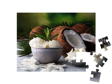 puzzleYOU Puzzle Frisches Kokosnuss-Eis, 48 Puzzleteile, puzzleYOU-Kollektionen Küche, Essen und Trinken