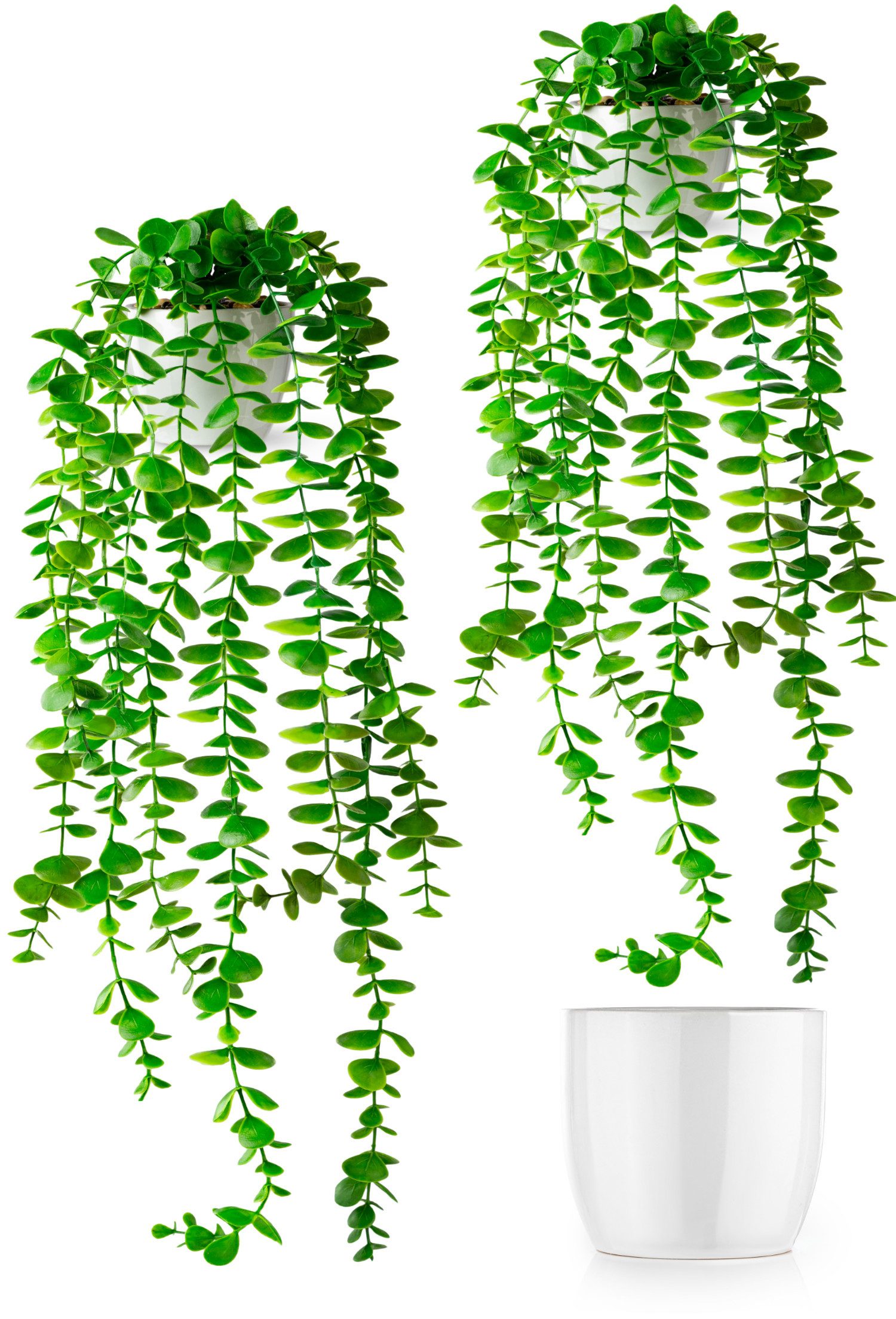 Kunstpflanze Künstliche hängepflanzen im Keramiktopf, Kunstpflanze hängend Efeu, Eukalyptus, Monstera, Zebrapflanze, PASCH
