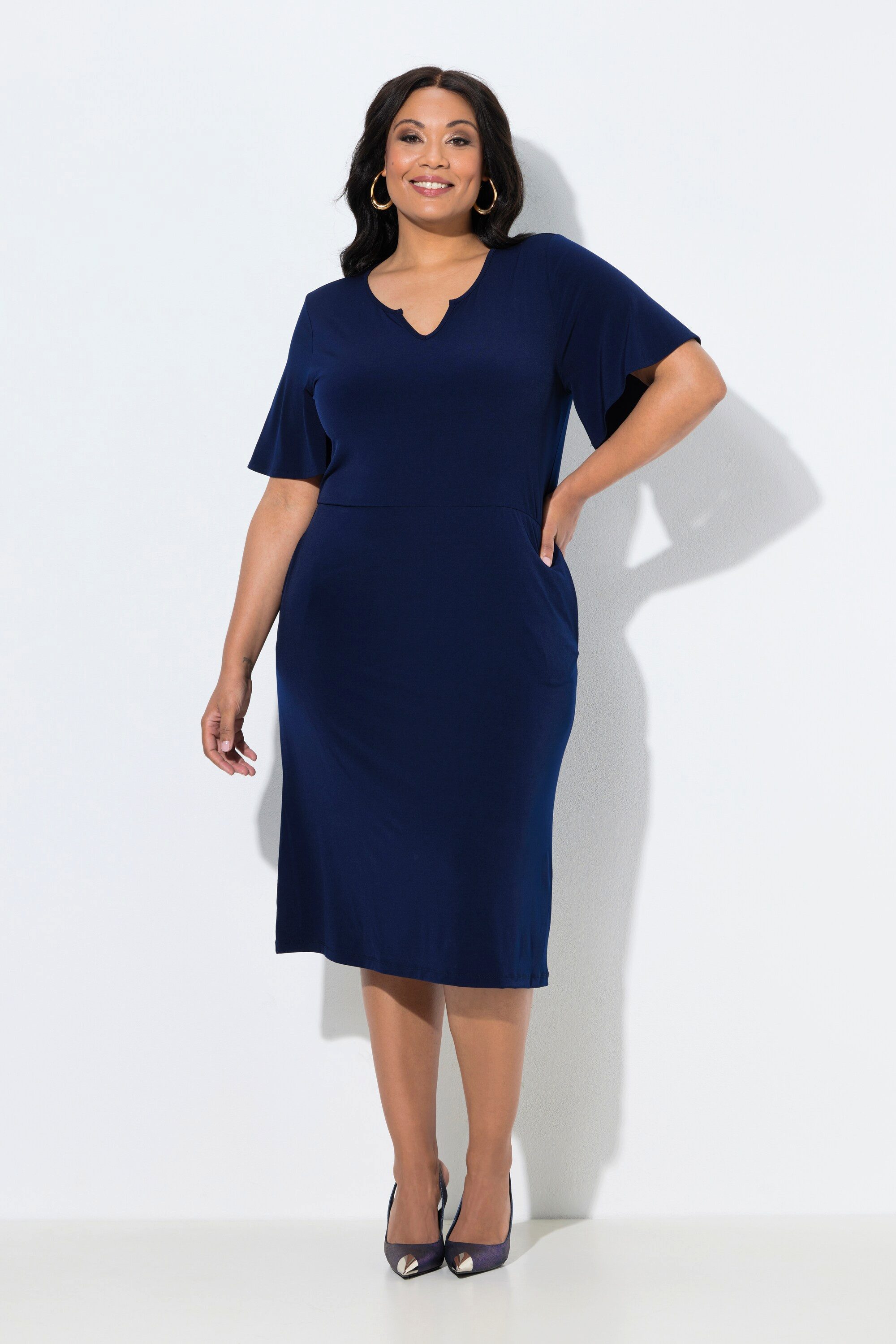 Ulla Popken Maxikleid Jersey-Midikleid