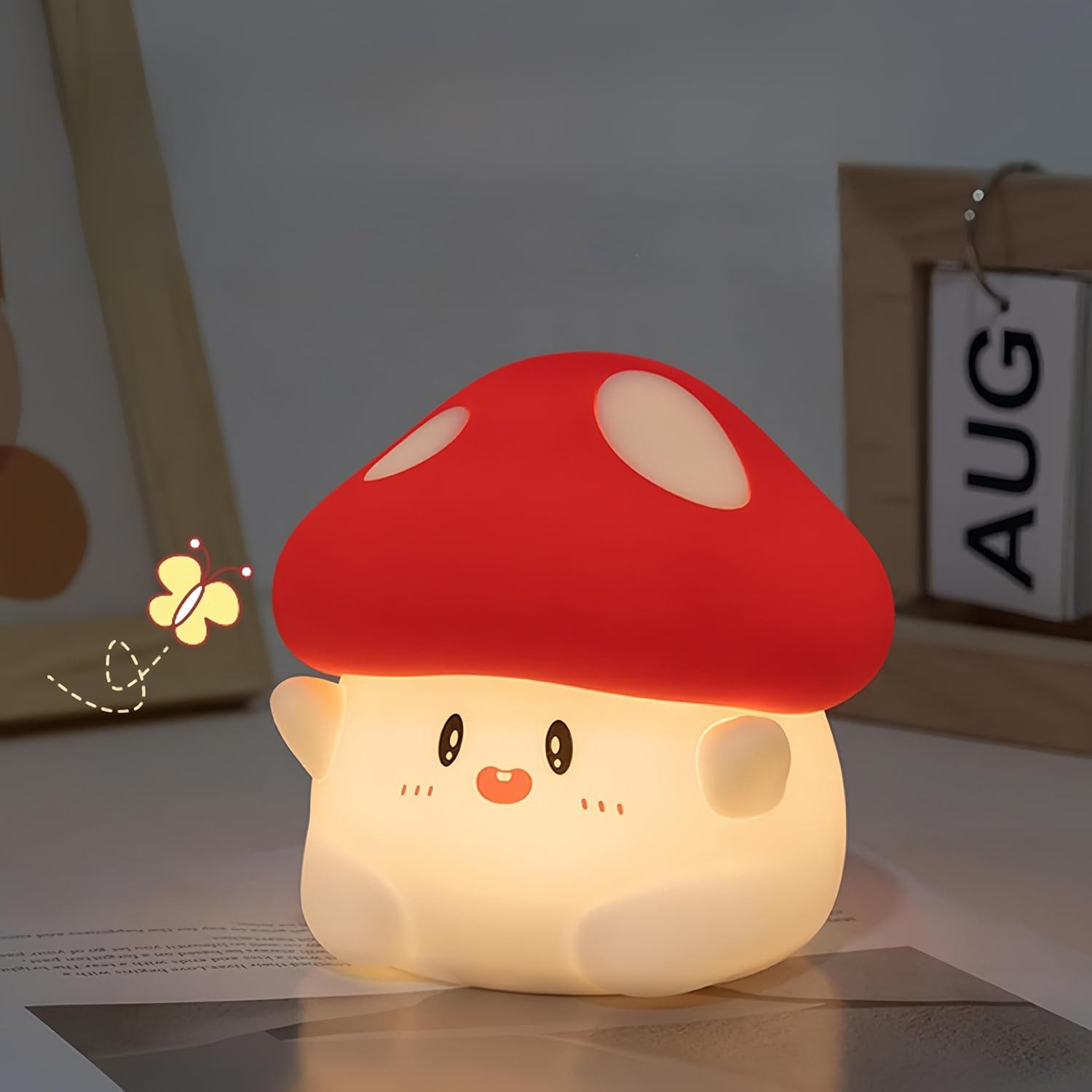 FELIXLEO LED Nachtlicht Pilz Nachtlicht Kinder Silikon Dimmbar Schlummerleuchte Lampe