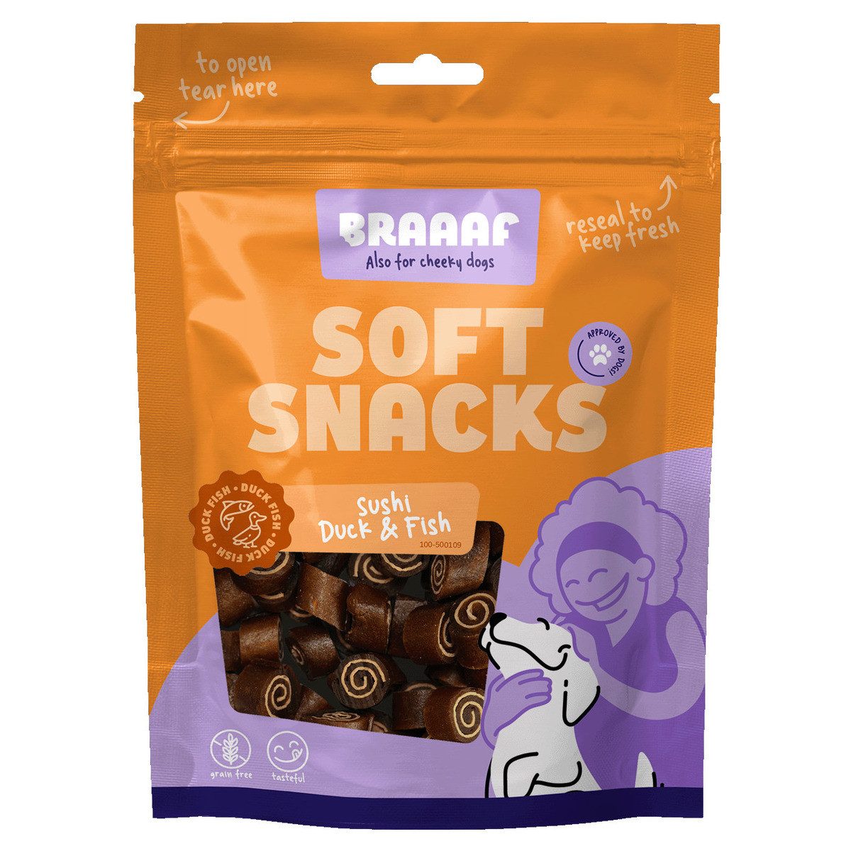 Holland Animal Care Hundesnack Soft Snack Sushi Ente & Fisch 85 g, für: Hund