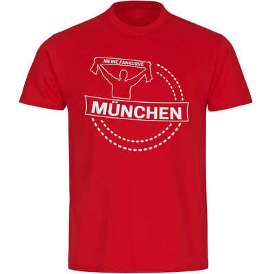 multifanshop T-Shirt Herren München rot - Meine Fankurve - Männer