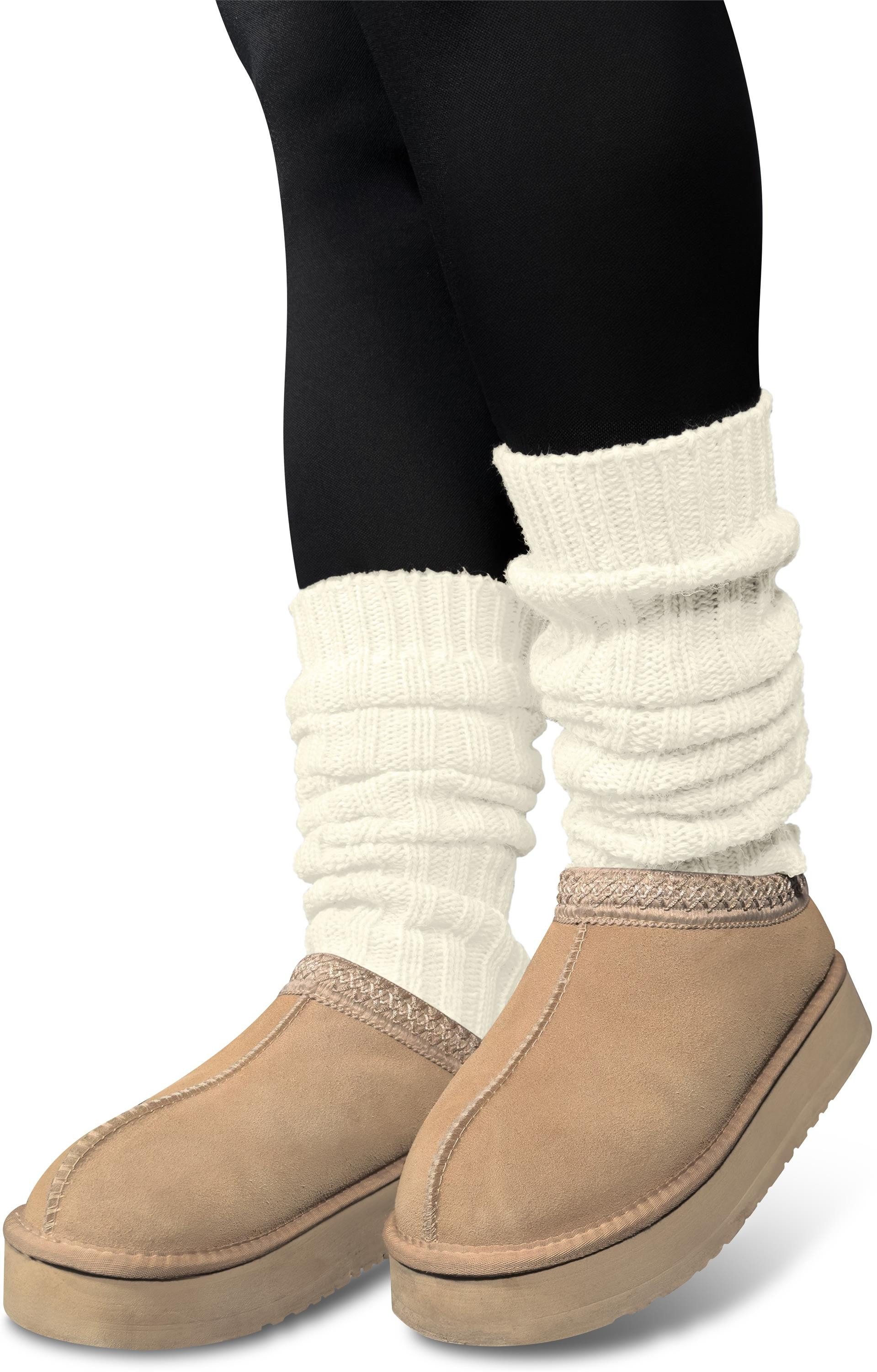 normani Beinstulpen 2 Paar Strickstulpen mit wärmender Alpakawolle modische günstig online kaufen