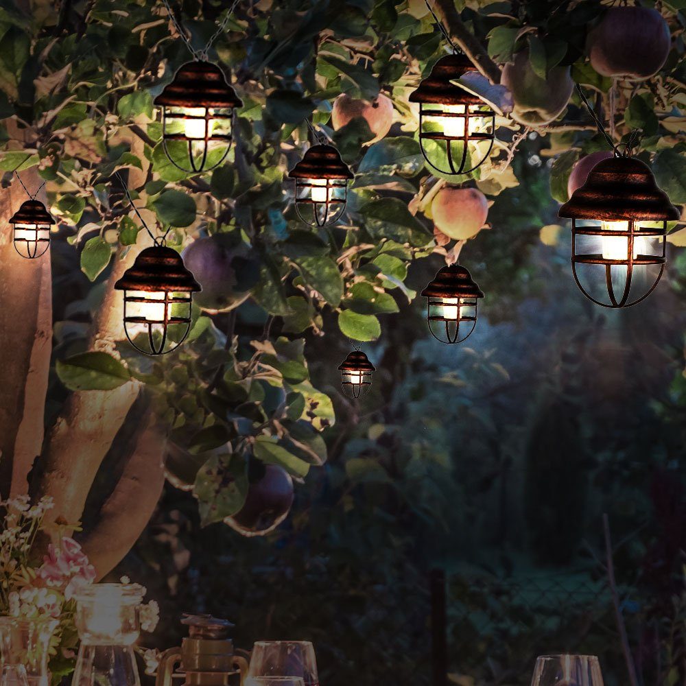 GLOBO LIGHTING LED Solarleuchte, LED-Leuchtmittel fest verbaut, Warmweiß, Solarleuchte Außenlampe Gartenleuchte