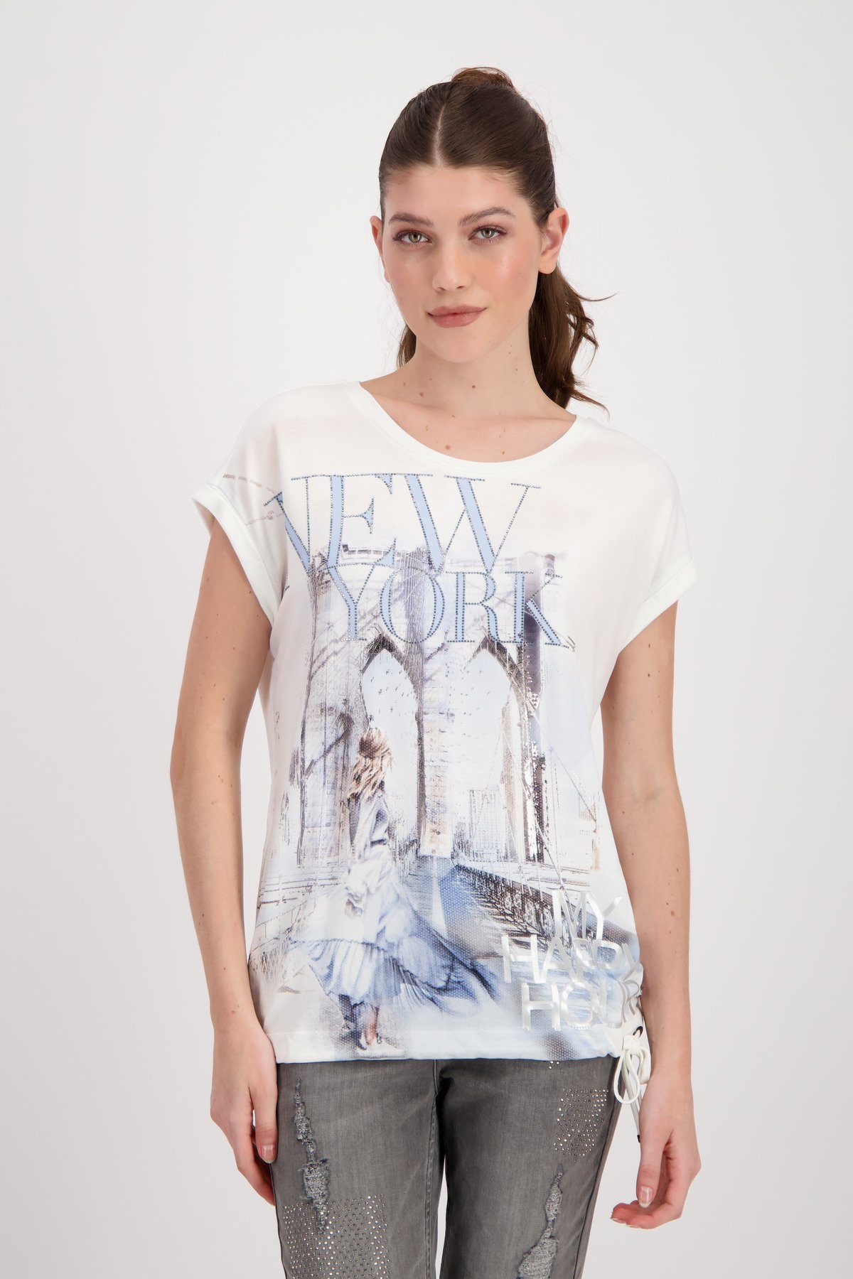 Monari T-Shirt T Shirt mit City-Print