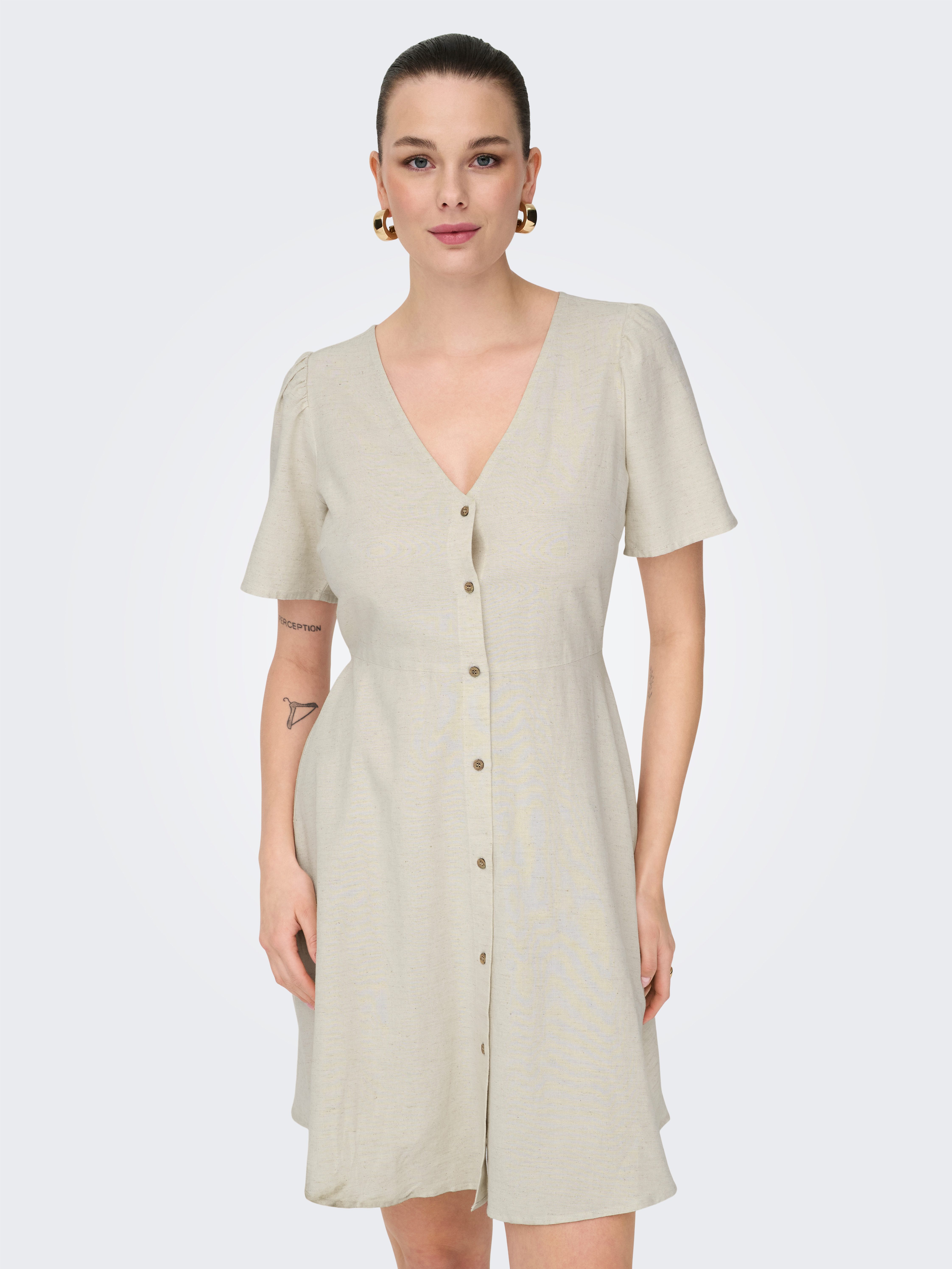 ONLY Minikleid ONLVITA LIFE S/S SHORT DRESS NOOS WVN Viskosemischung, regular fit