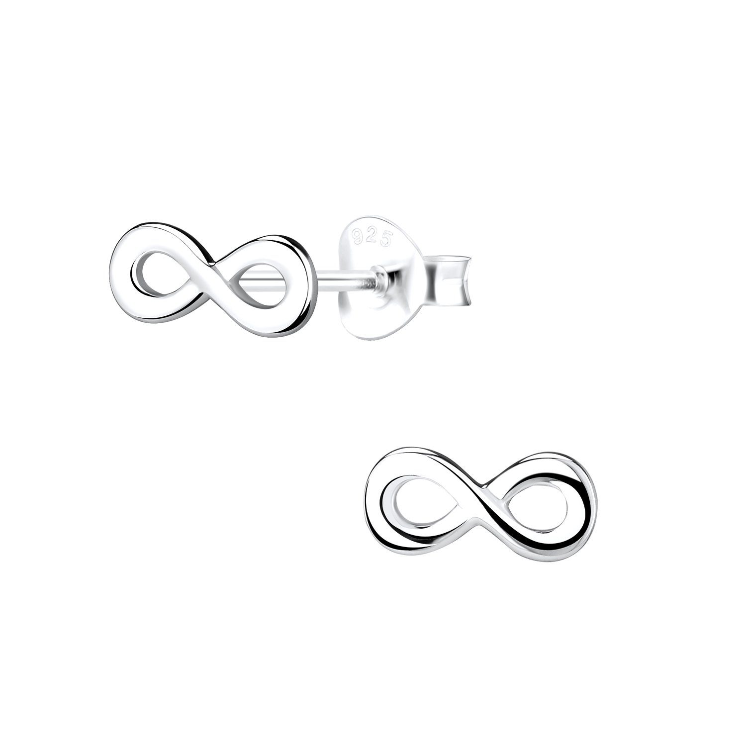 UNENDLICHKEITSZEICHEN, Schmuckset ALEXANDER Ohrstecker), Sterling YORK INFINITY Silber 4-tlg. (Kette Anhänger, 925 mit