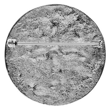 OSTSEE-SCHMUCK Brosche - Hiddensee 42 mm rund - Silber 925/000 -, (1-tlg)
