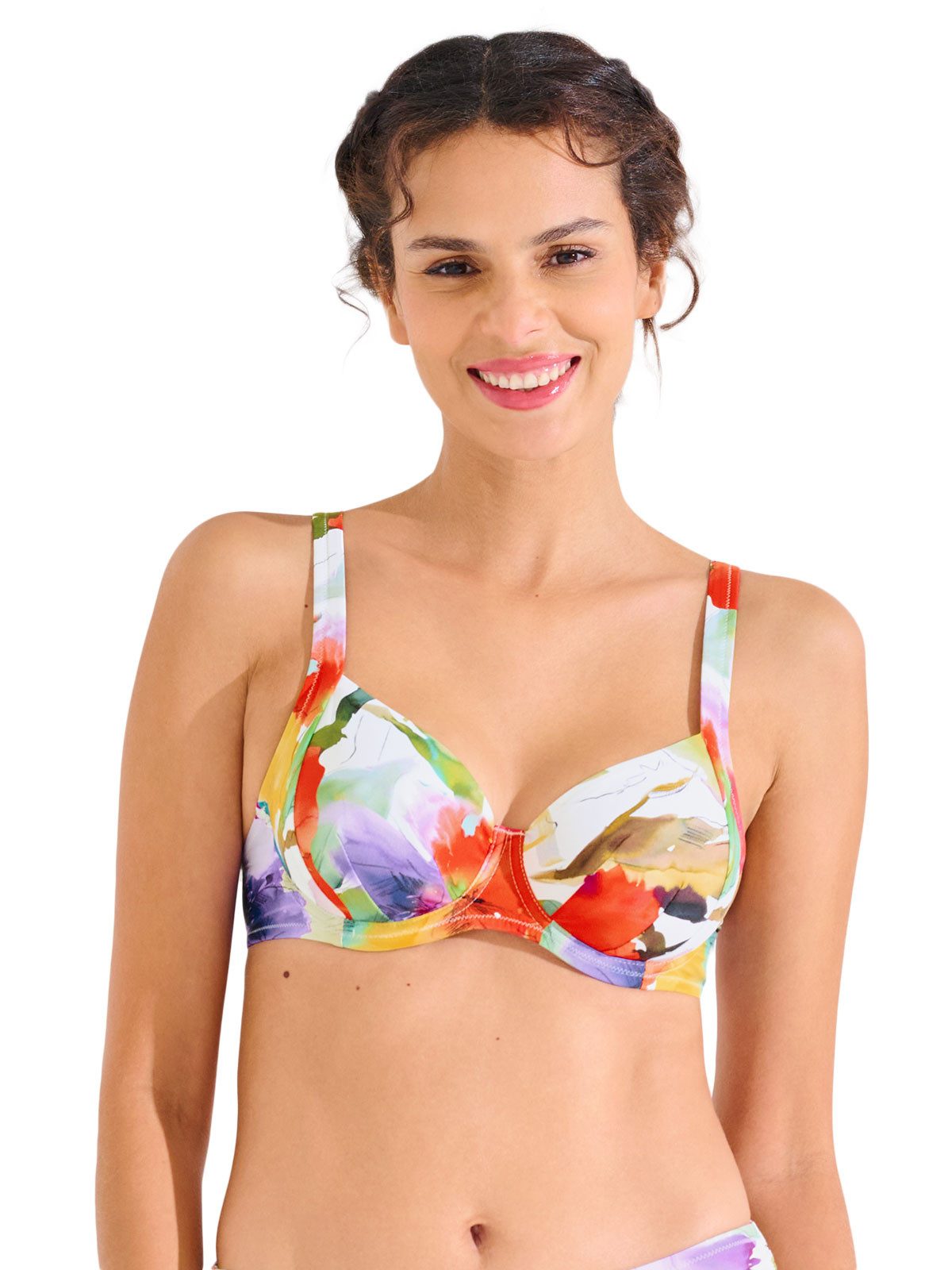 Lisca Balconette-Bikini-Top Bikini Top mit Bügel Roma (Stück, 1-St), Bikinioberteil mit Bügel, verbreiterte Träger