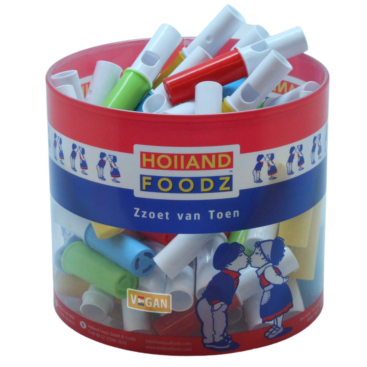 Holland Foodz Süßigkeit, Holland Foodz Candy Pfeifen mit Pfiff Fruchtgeschmack und Kappe 270g