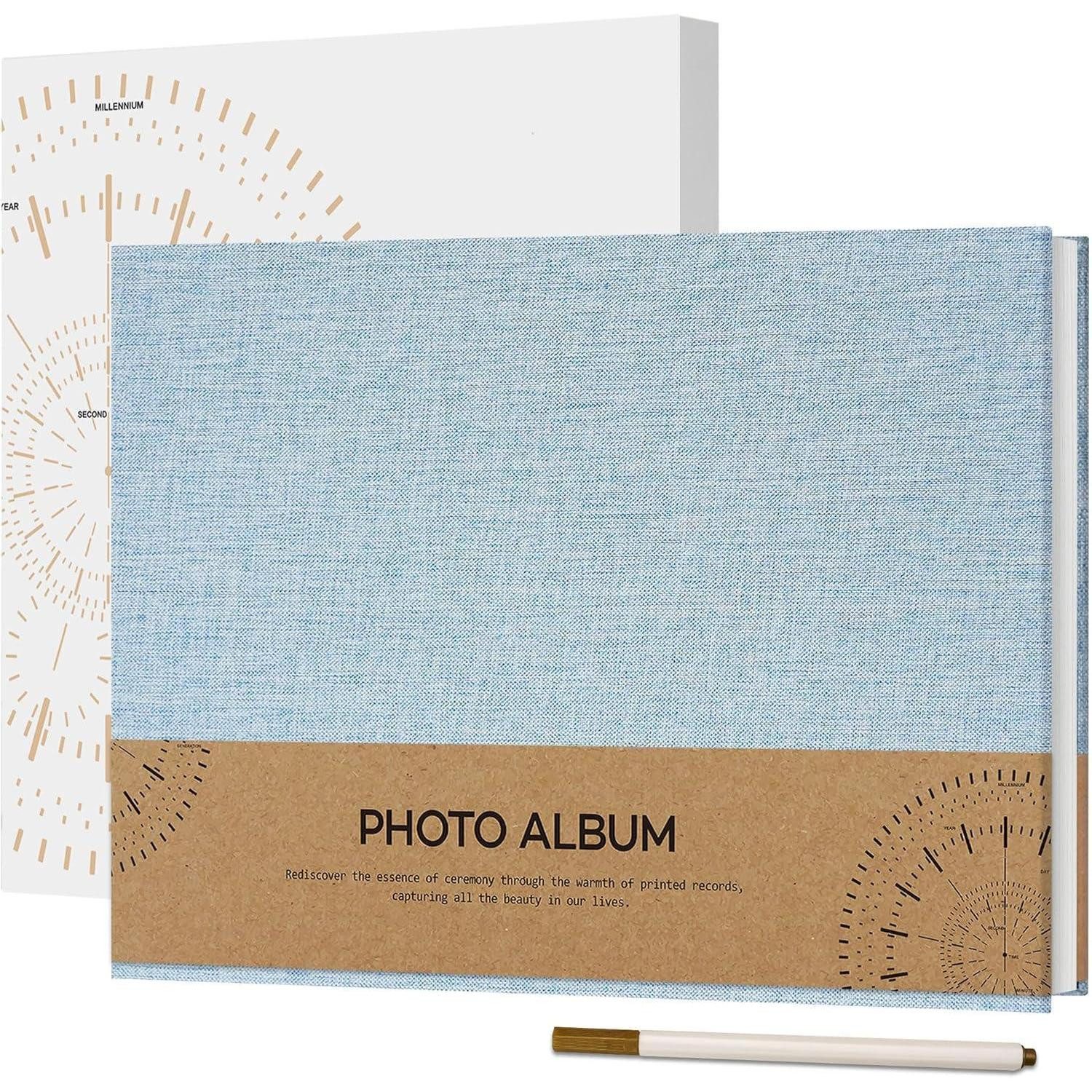 LuxusKollektion Fotoalbum Selbstklebendes Fotoalbum 10x15 zum Selbstgestalten, 40 weiße