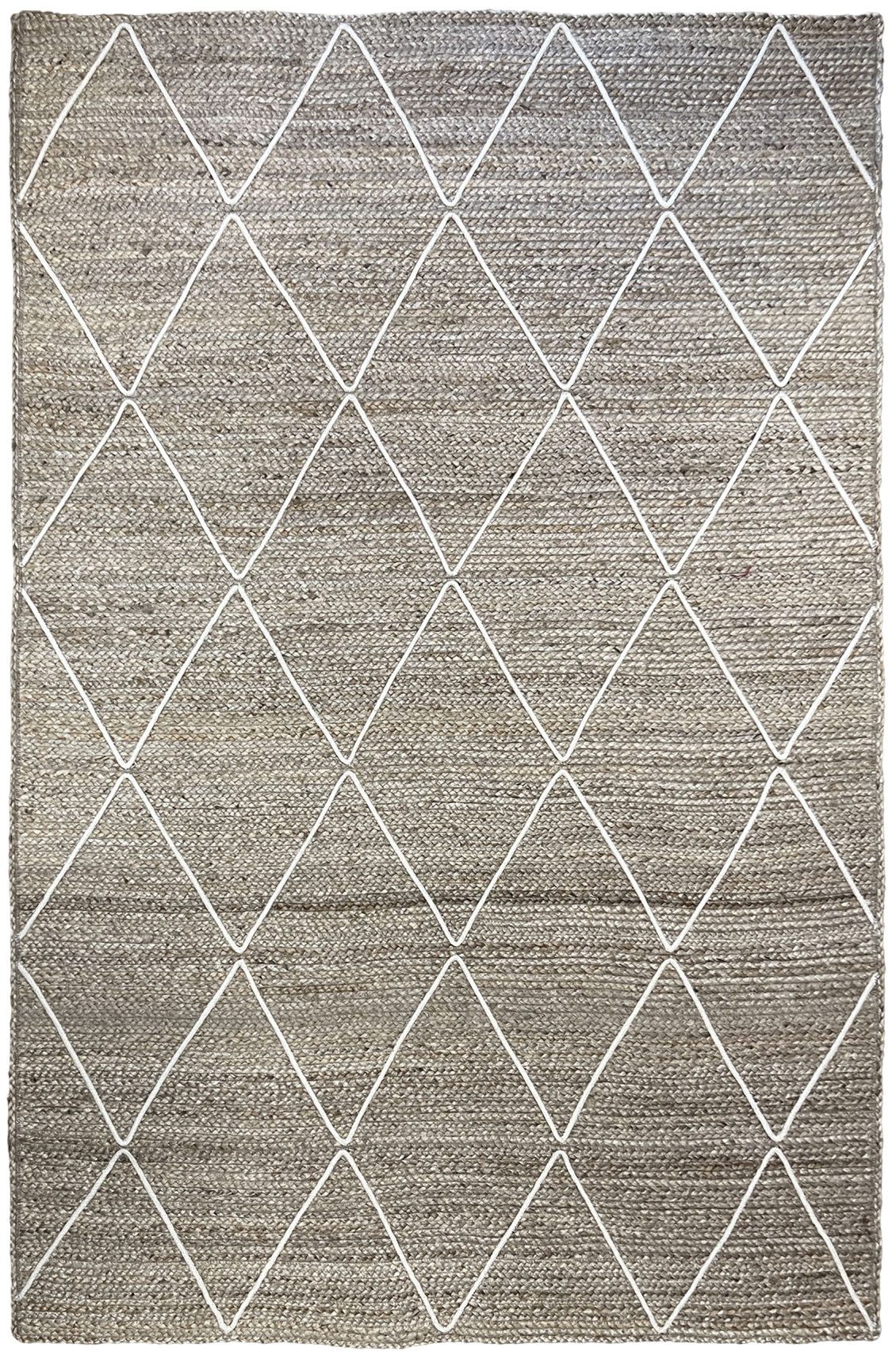 Myflair Möbel & Accessoires Teppich Juna Essence, rechteckig, Höhe: 10 mm, Juteteppich, handgeflochten, meliert, Rauten Muster, auch als Läufer