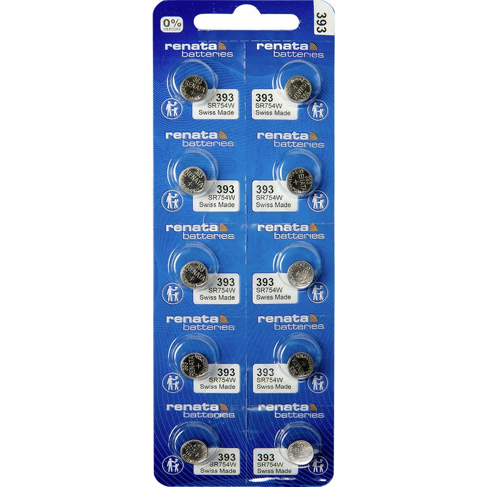 Renata Renata Knopfzelle 393 1.55 V 10 St. 80 mAh Silberoxid 393 MP CE RENATA Knopfzelle