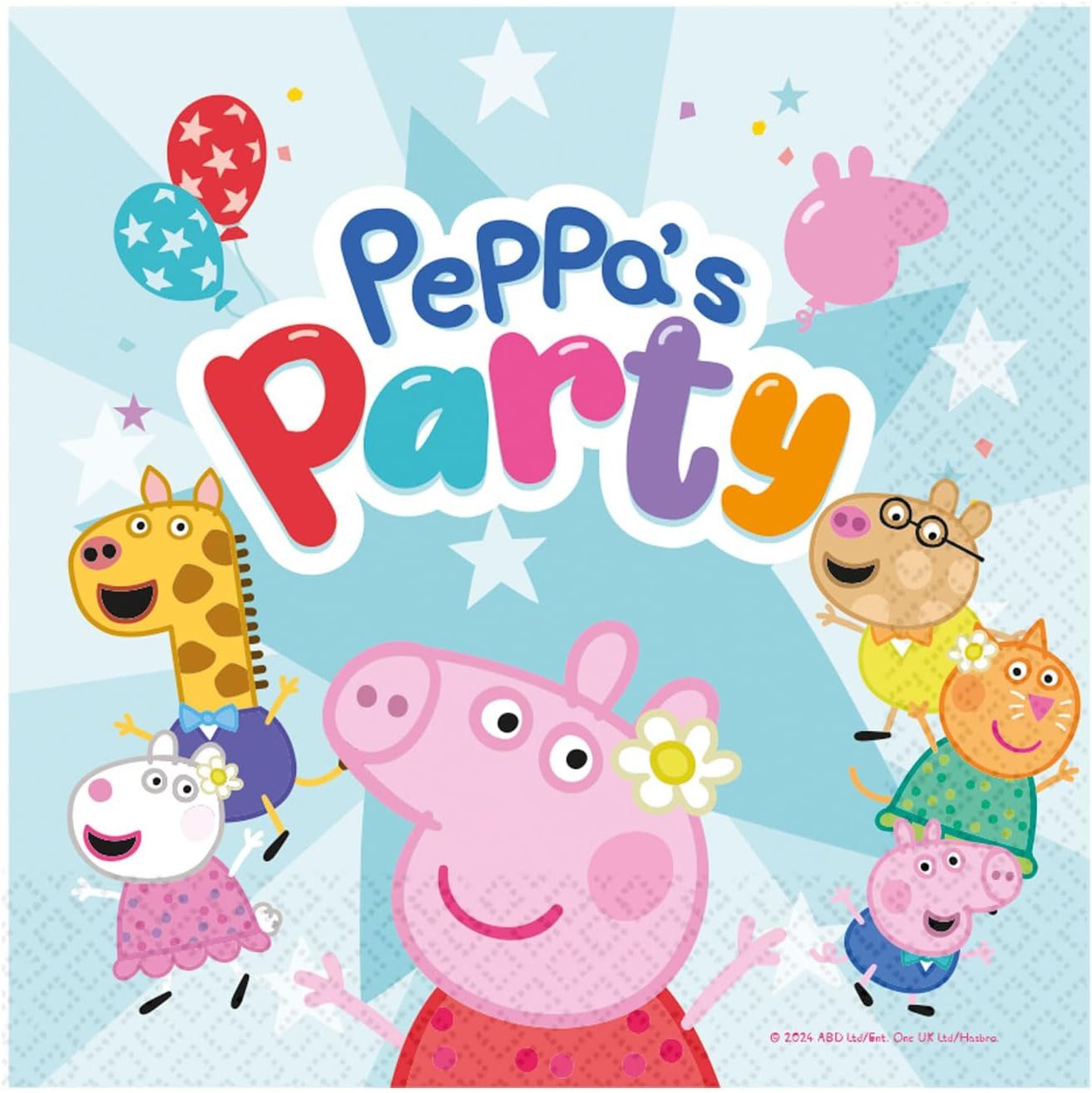 Amscan Kostüm Amscan 9918339 Peppa Pig Servietten Kindergeburtstag Party 16 Stück
