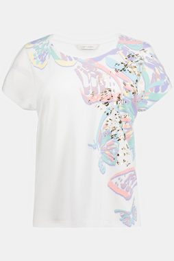 Gina Laura Rundhalsshirt T-Shirt Identity Schmetterling Rundhals Halbarm