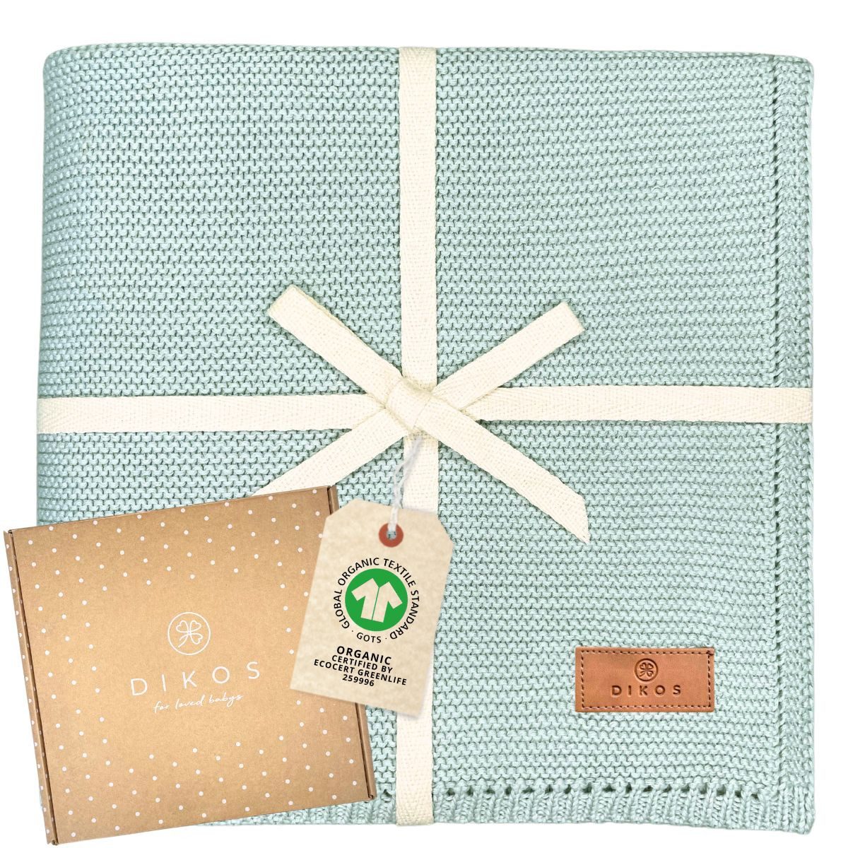 Babydecke DIKOS® Baby Decke für Neugeborene aus *100%* Bio Baumwolle, DIKOS, Kuscheldecke PREMIUM Qualität Geschenk zur Geburt, atmungsaktiv, clean