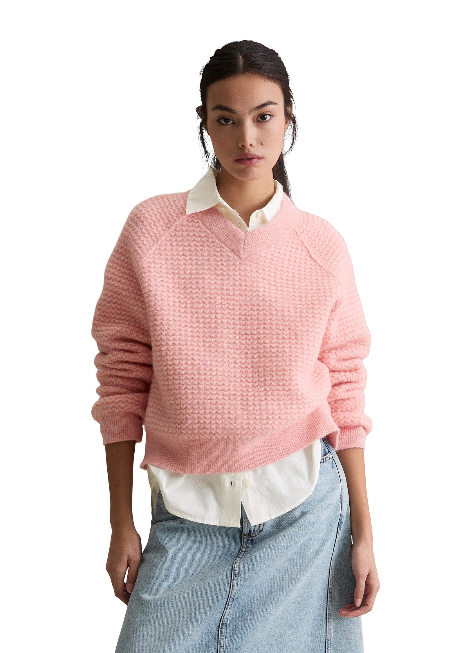 Marc O'Polo DENIM Strickpullover aus weichem Schurwolle-Alpakawolle-Mix günstig online kaufen