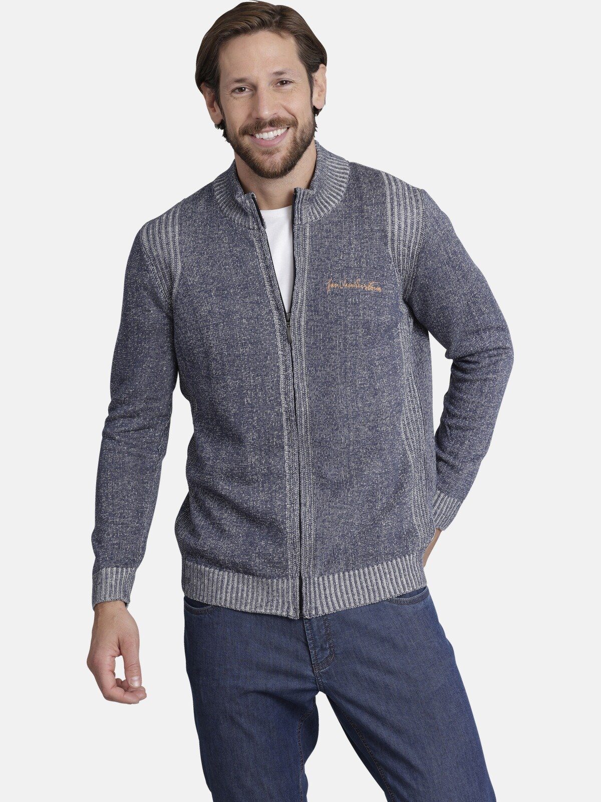 Jan Vanderstorm Strickjacke INGRABAN im sportlichen günstig online kaufen