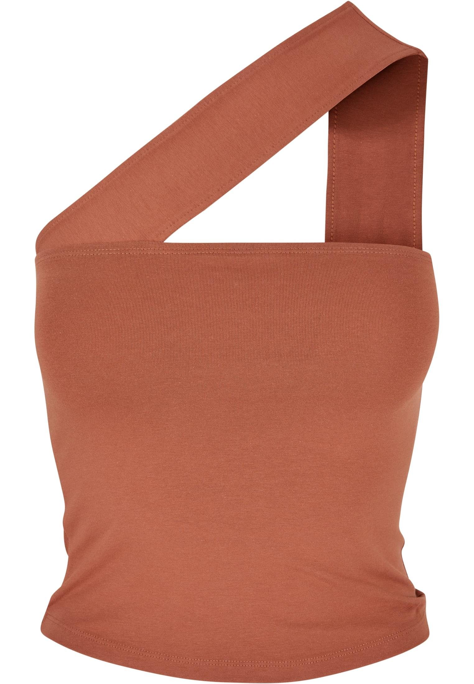 URBAN CLASSICS T-Shirt Damen Ladies One Strap Top (1-tlg) terracotta