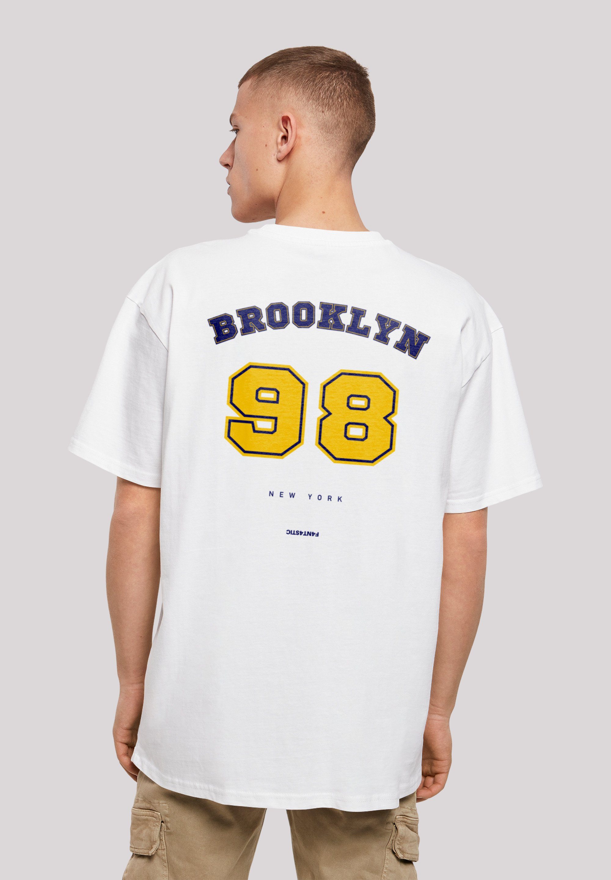 OVERSIZE TEE Brooklyn 98 Print F4NT4STIC weiß NY T-Shirt