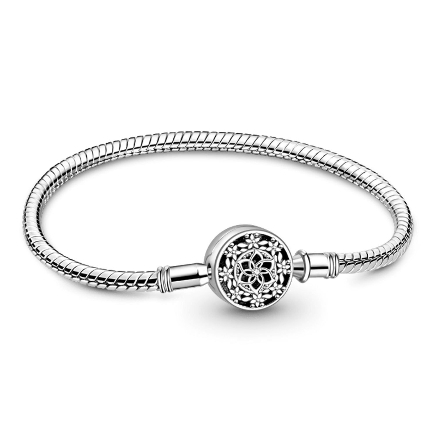 Gnoce Perlenarmband Gnoce Armband Lotus GYB027-21 Edelstahl/Silber