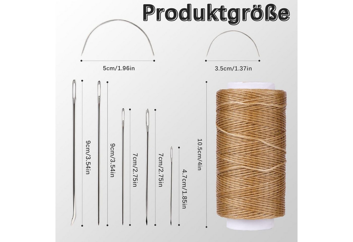 Thumbnail - LuxusKollektion Nähnadeln DIY Namner Lederfaden Set: 150D Wachsfaden