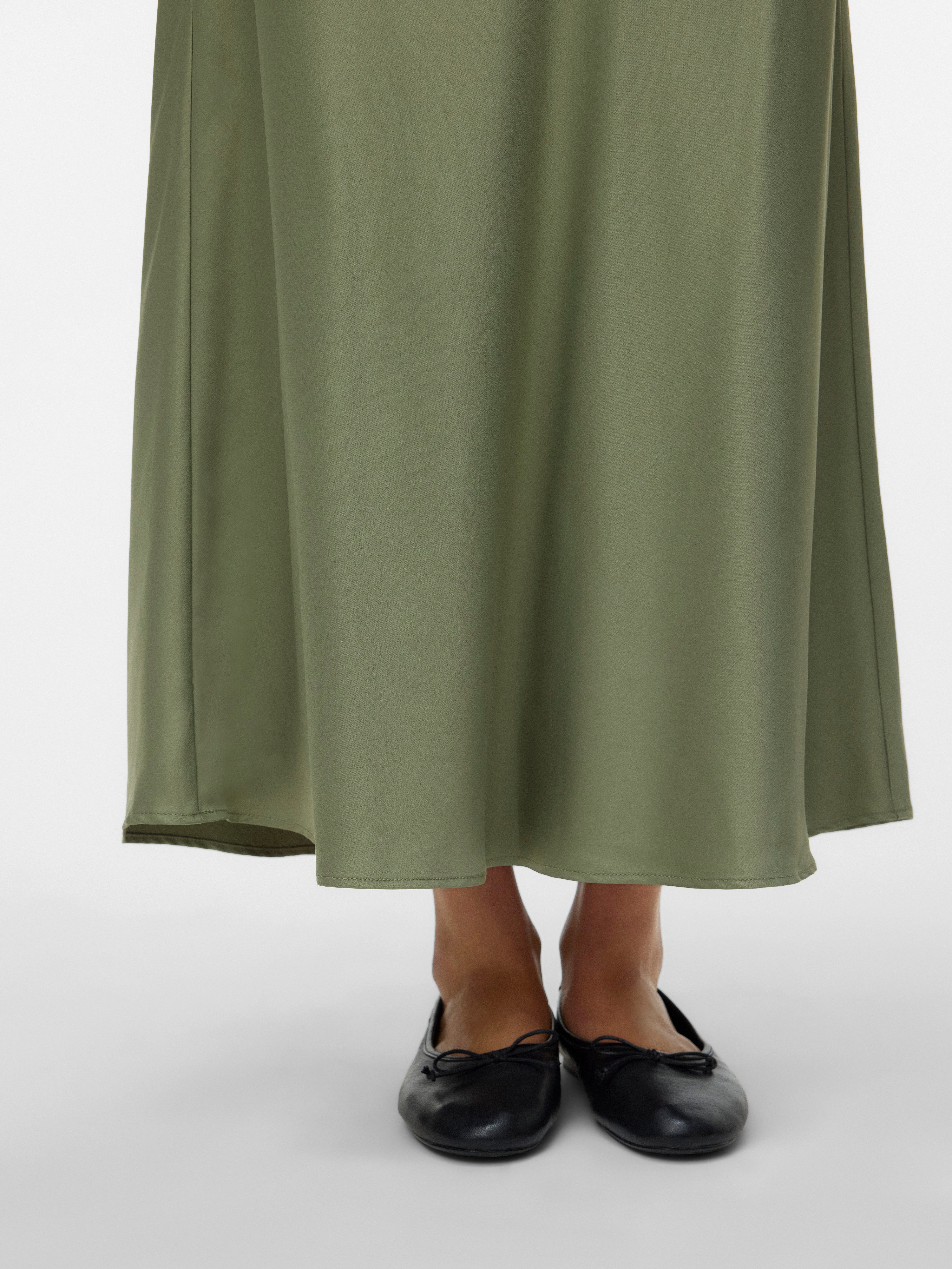Vero Moda A-Linien-Rock VMMERLE ANKLE SKIRT WVN GA NOOS Kunstfaser