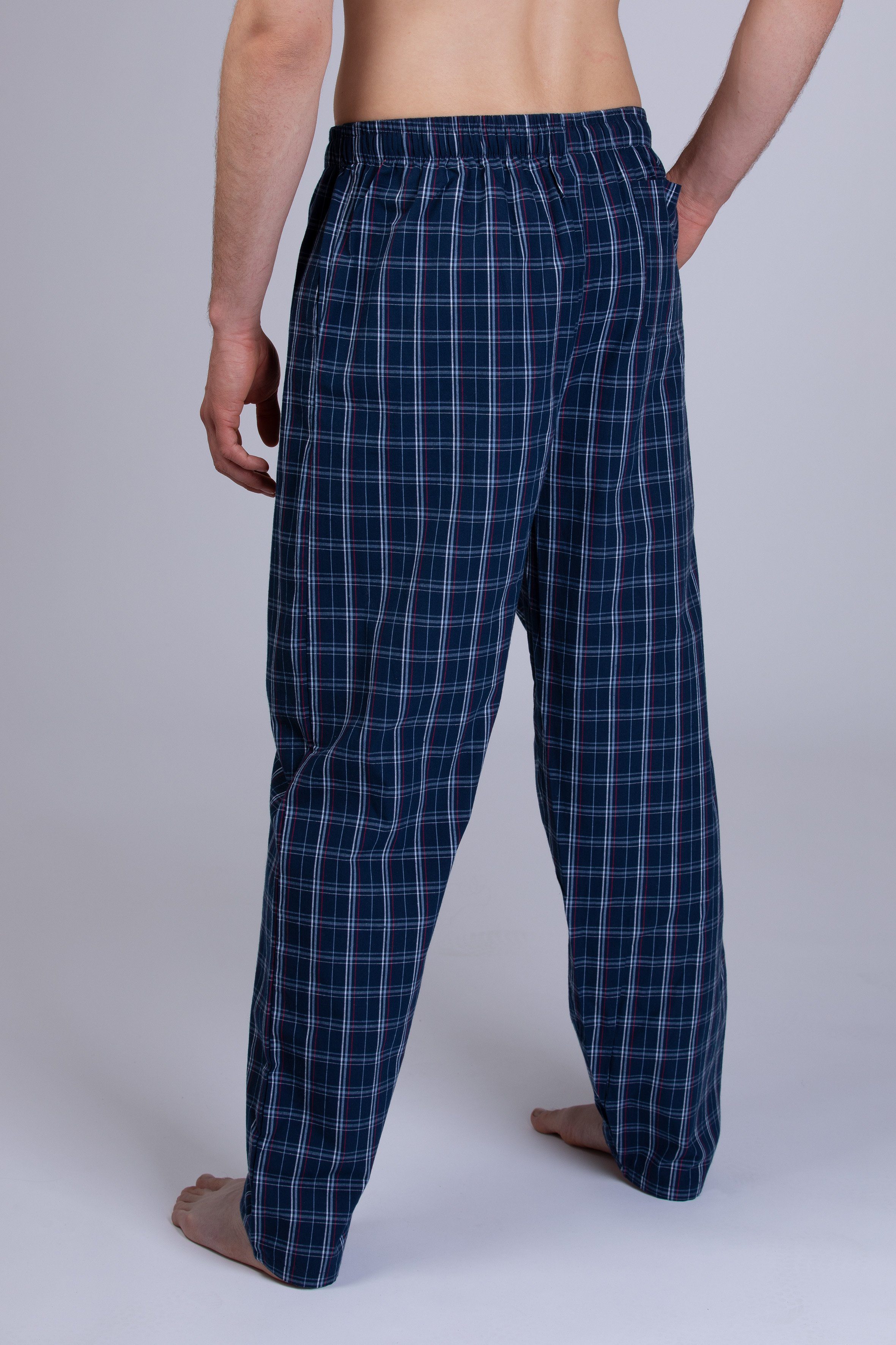LuukFeel Schlafhose LuukFeel - Herren Webhose Freizeithose aus 100% Bio Baumwolle – Bild 4 von 5