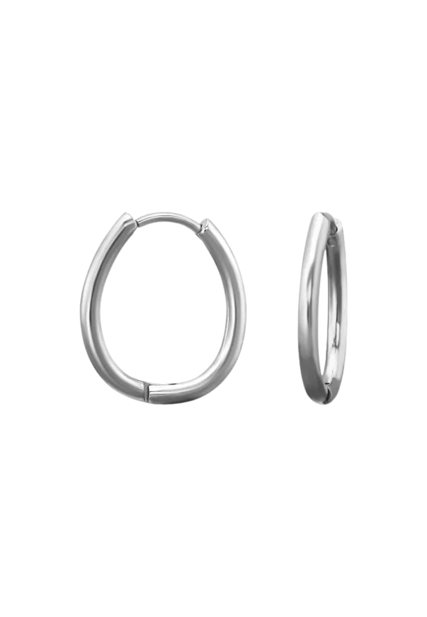 Diademita Paar Ohrstecker Edelstahl Huggie-Creolen (Set)