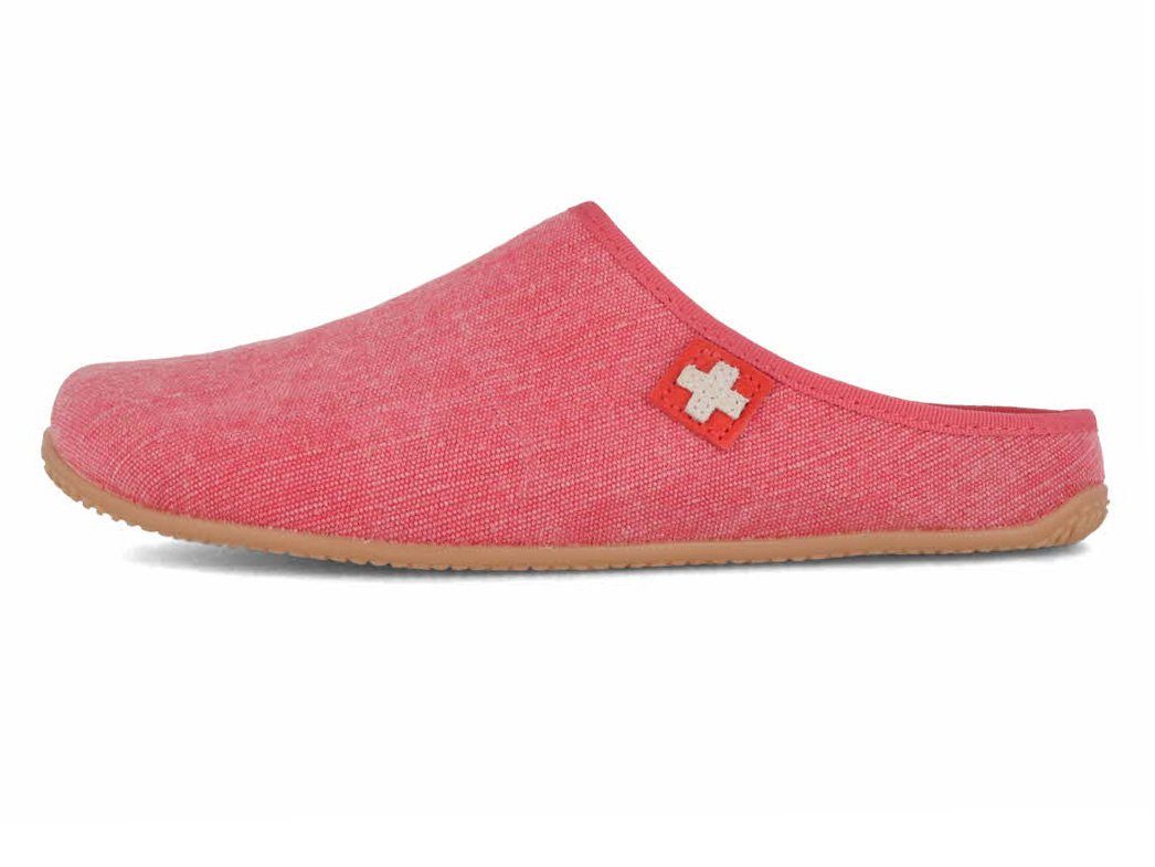 Living Kitzbühel Baumwollpantoffel Gipfelkreuz, flamingo, rosa, leicht, sommer, damen Hausschuh federleichte, luftige Konzeption