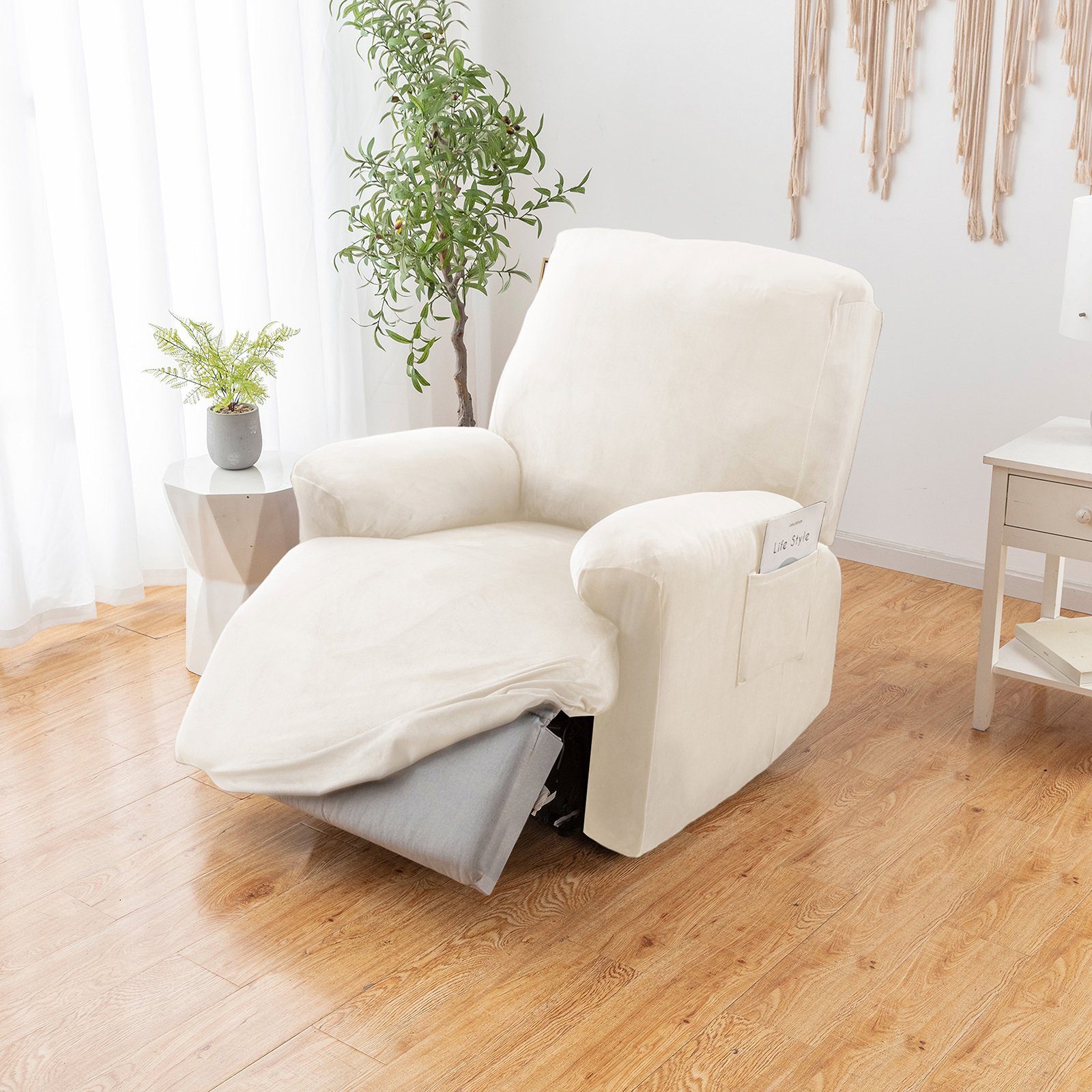 Jibenhome Relaxsesselhusse Sesselhussen Relaxsesselhusse 4 Teile günstig online kaufen