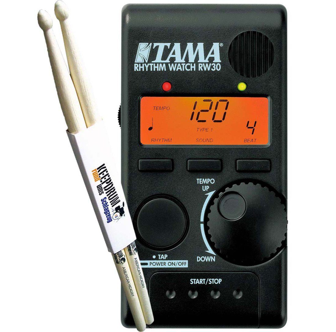 Tama Metronom Tama Metronom RW30 Rhythm Watch mit Sticks, Ultrakompaktes Metronom