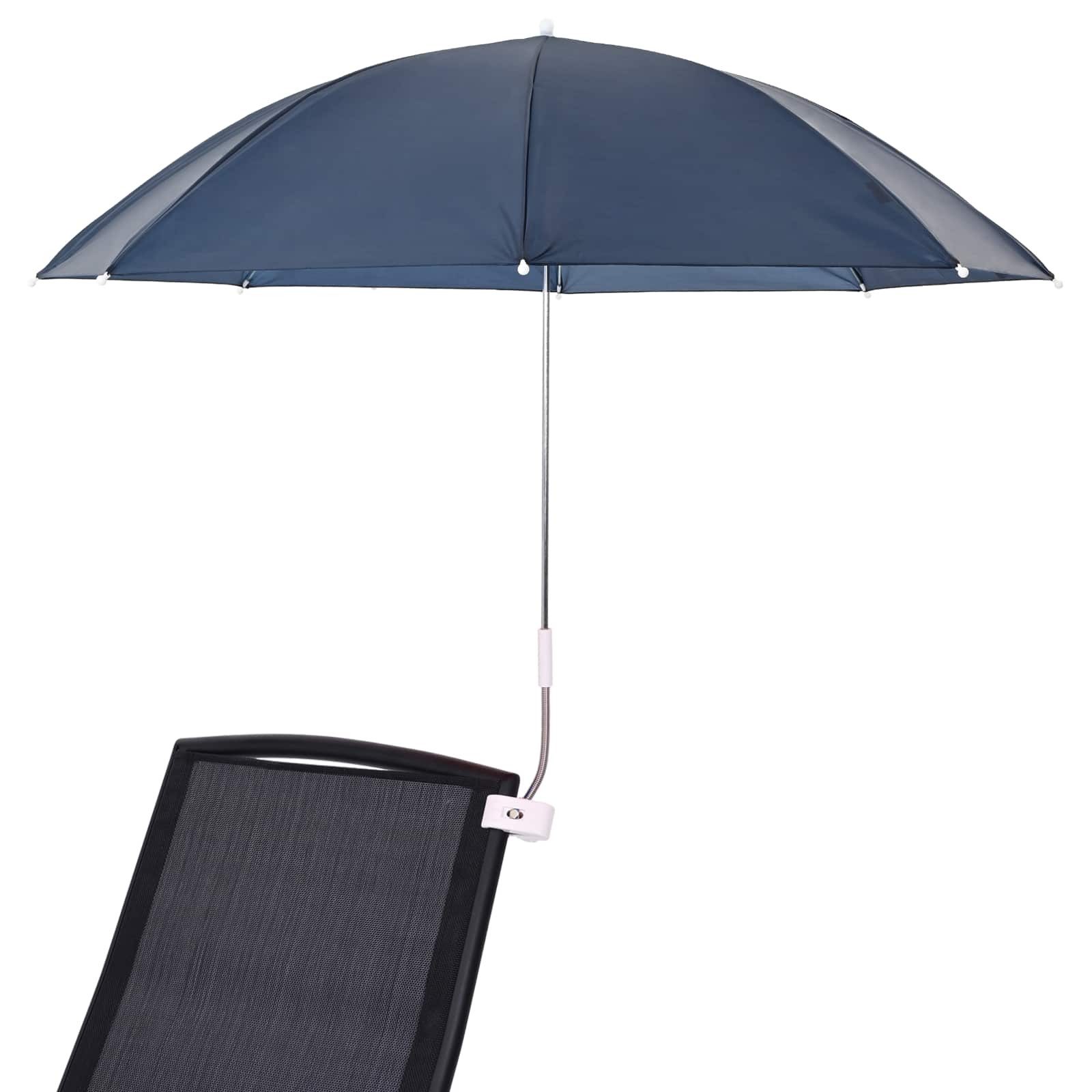 vidaXL Sonnenschirm Sonnenschirm mit Klemme Ø 105 x 86 cm 170T Polyester 2 Stk. – Bild 3 von 5