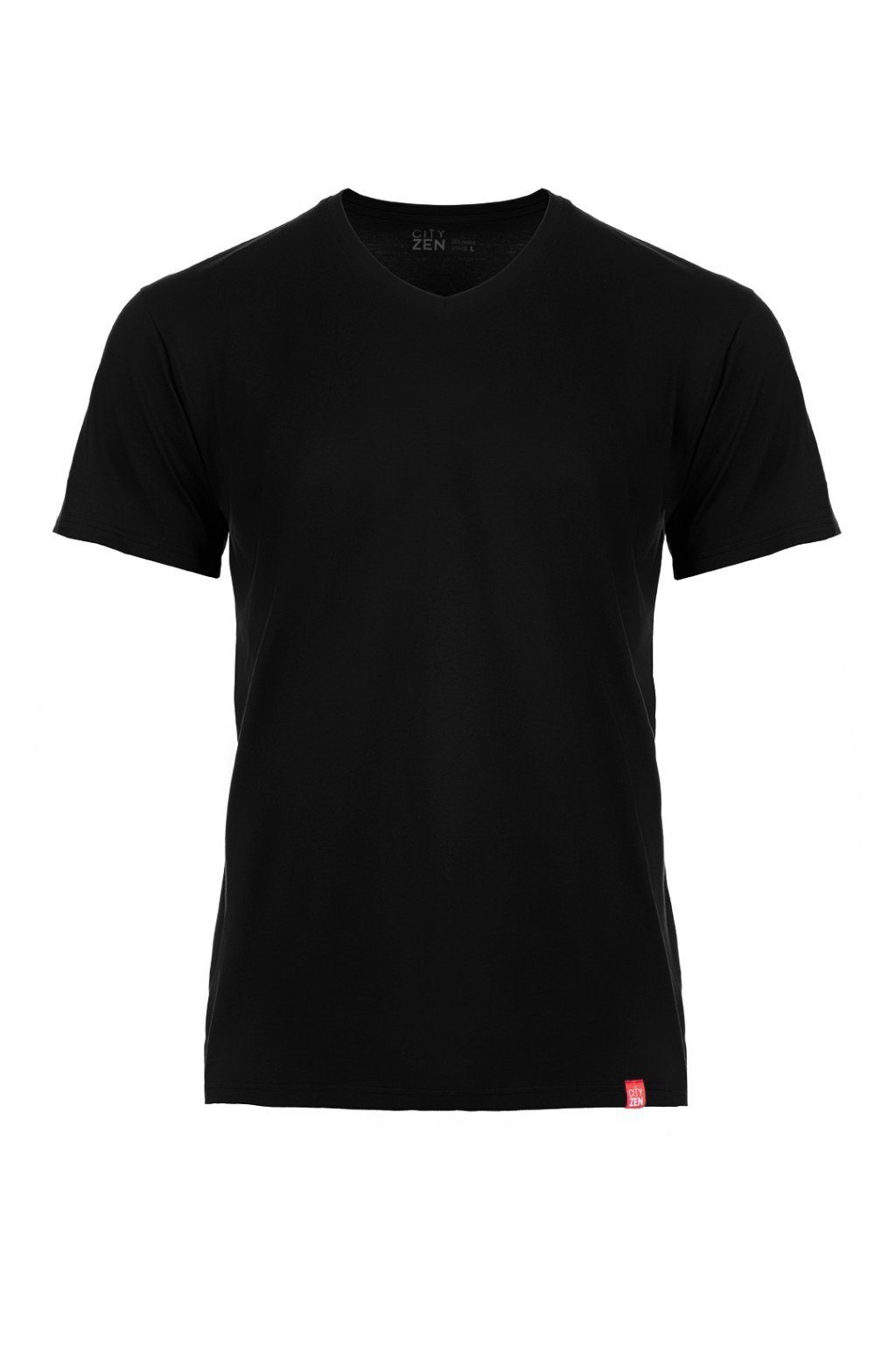 CityZen V-Ausschnitt T-Shirt Schwarz