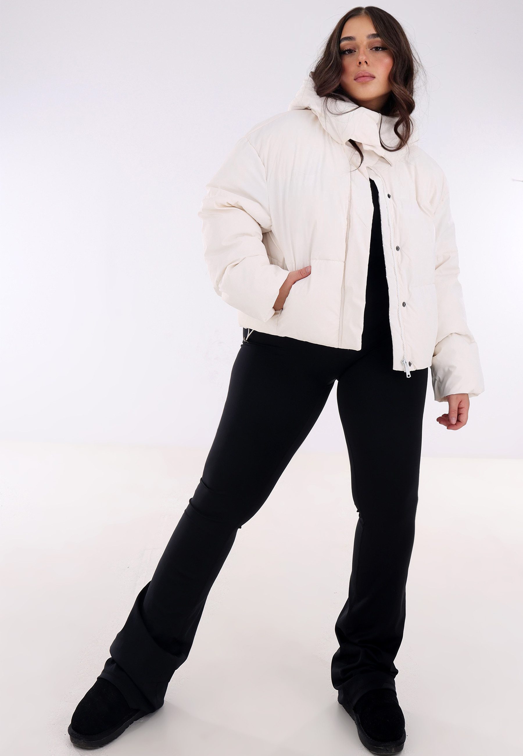 YC Fashion & Style Steppjacke Steppjacke – Winterjacke mit Kapuze Basic