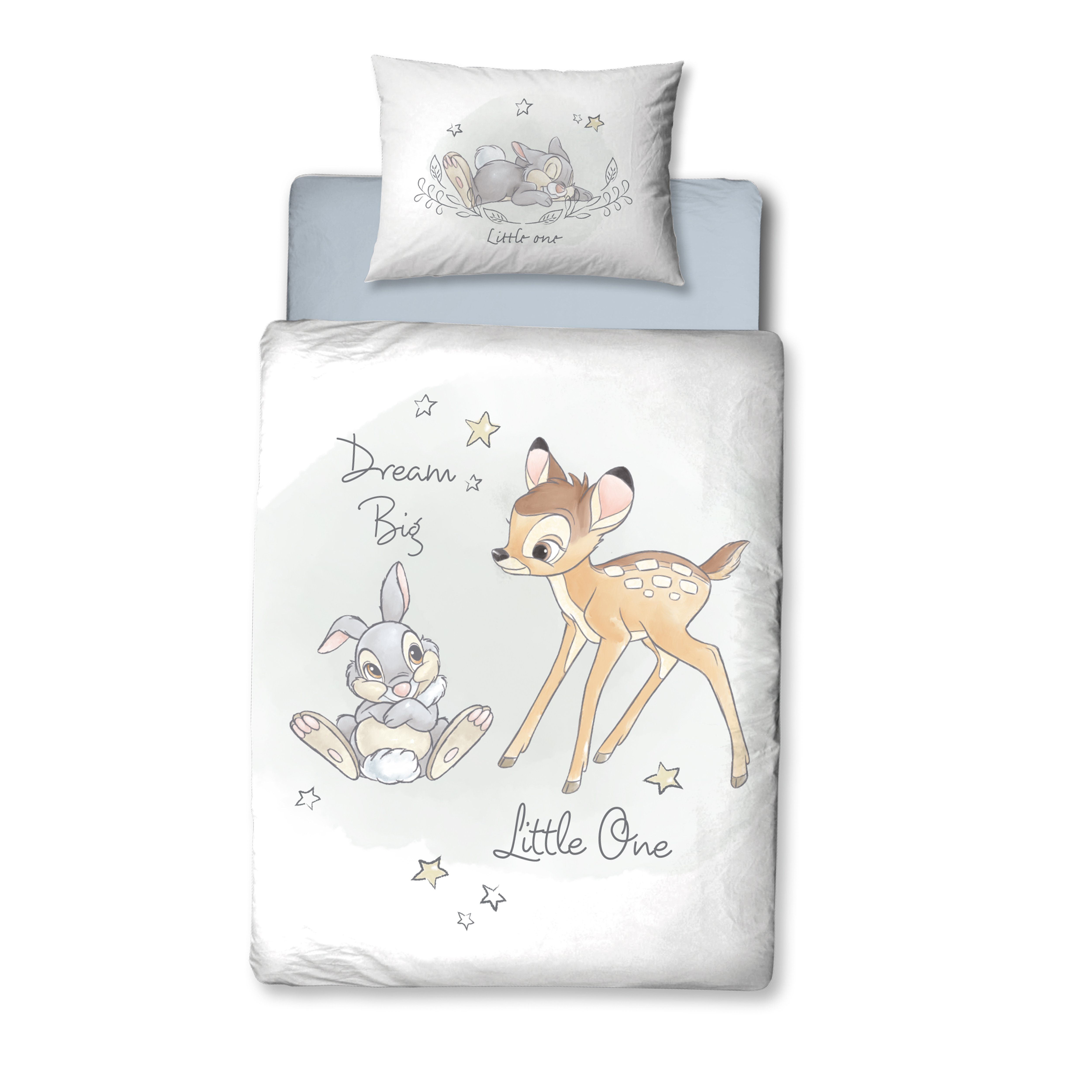 MTOnlinehandel Babybettwäsche Bambi Bettwäsche 100x135 + 40x60 cm, 100 % Baumwolle in Renforcé, Renforcé, 2 teilig