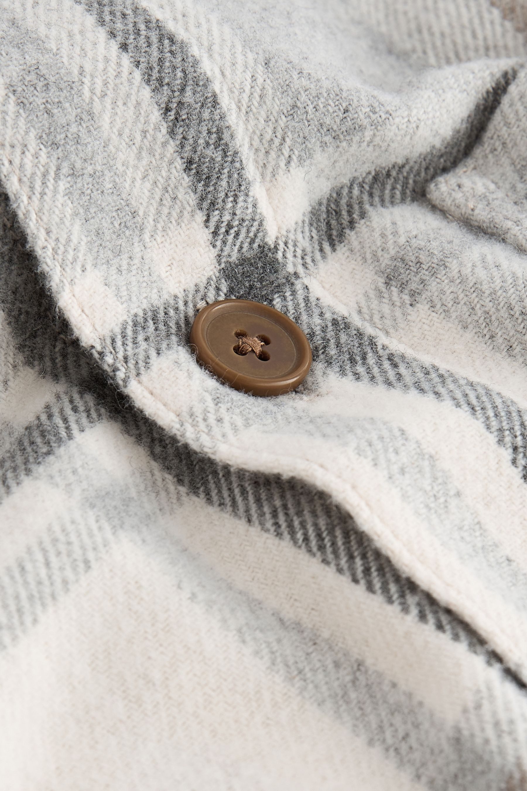 Next Hemdjacke Karierte Hemdjacke aus Wollmischung (1-St)