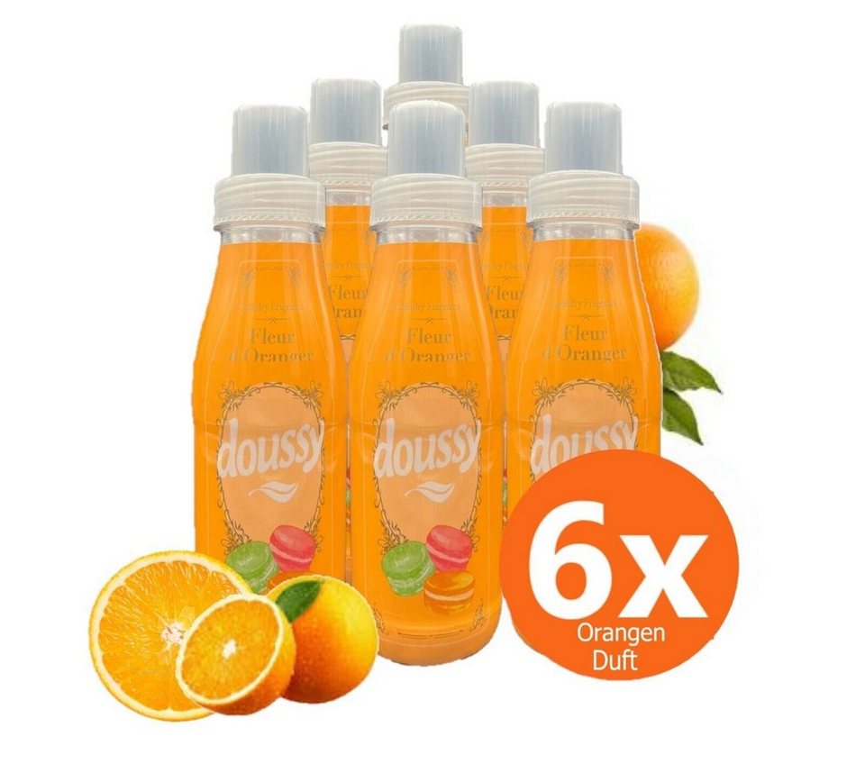 Sibastore Wäscheparfüm Doussy Wäsche Parfum 6er Set Duftperlen Wäscheduft  Orange Duft (Mehr als 100 Wäschen, Waschmaschine, 6-St., 6x210g, frischer  und langanhaltender Duft), intensiver Frischeduft, Für alle Art von  Klamotten geeignet